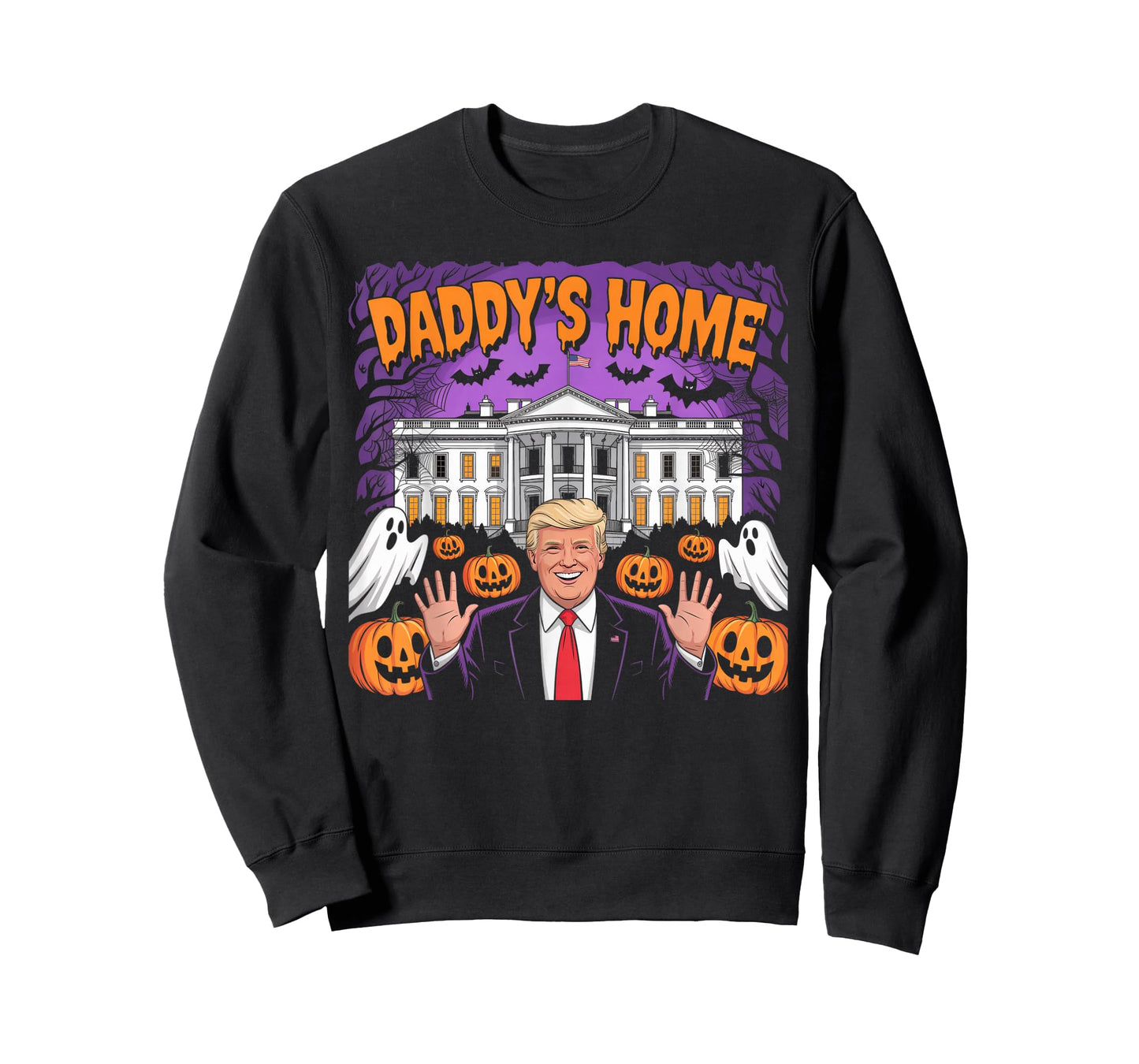 Funny Patriotic Halloween 2025 Daddy's Home White House USA T-Shirt