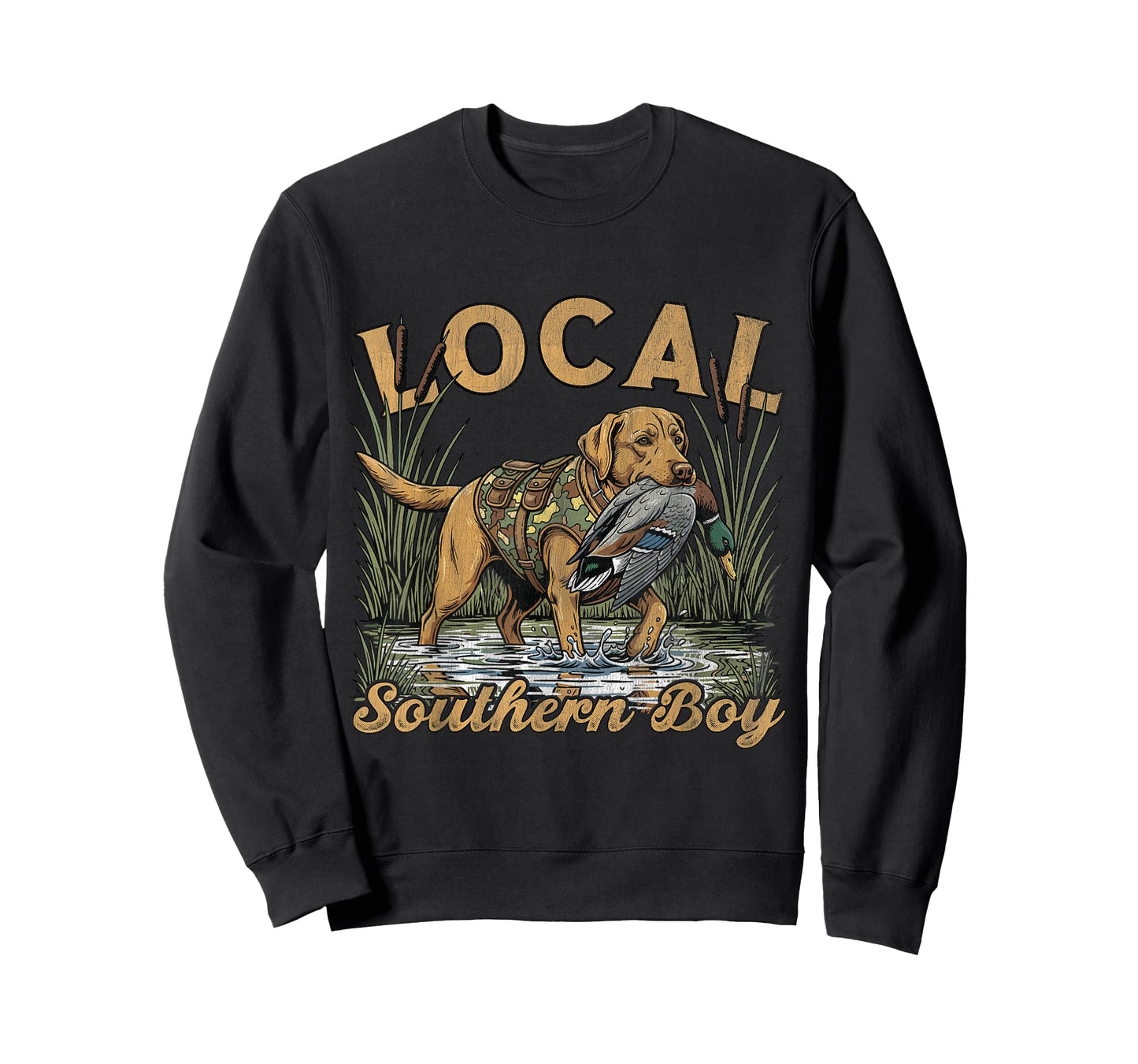 Local Southern Boy Duck Hunting Waterfowl Outdoor Vintage T-Shirt