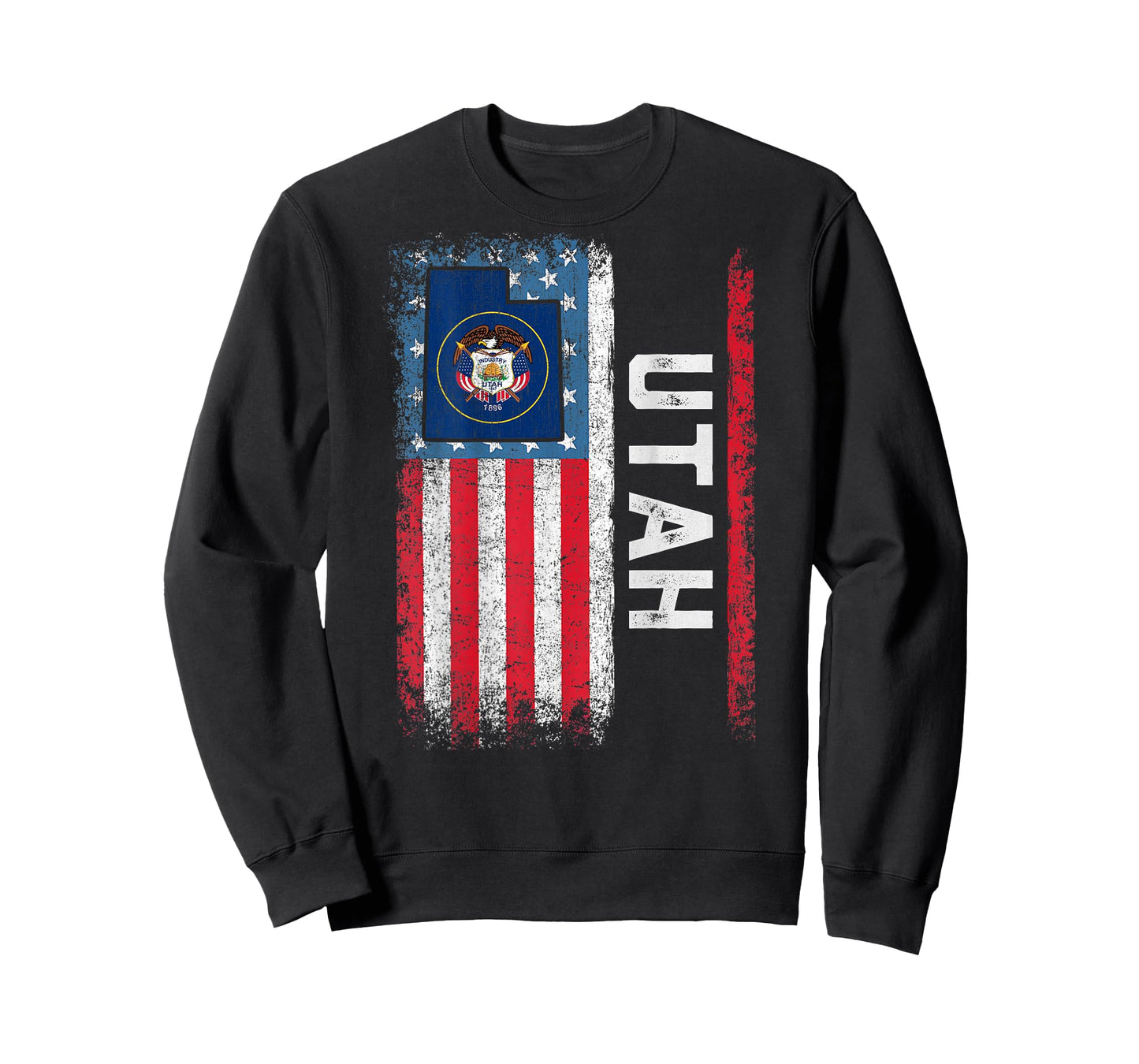 Vintage Utah State USA Flag Shirt Utah (On Back) T-Shirt
