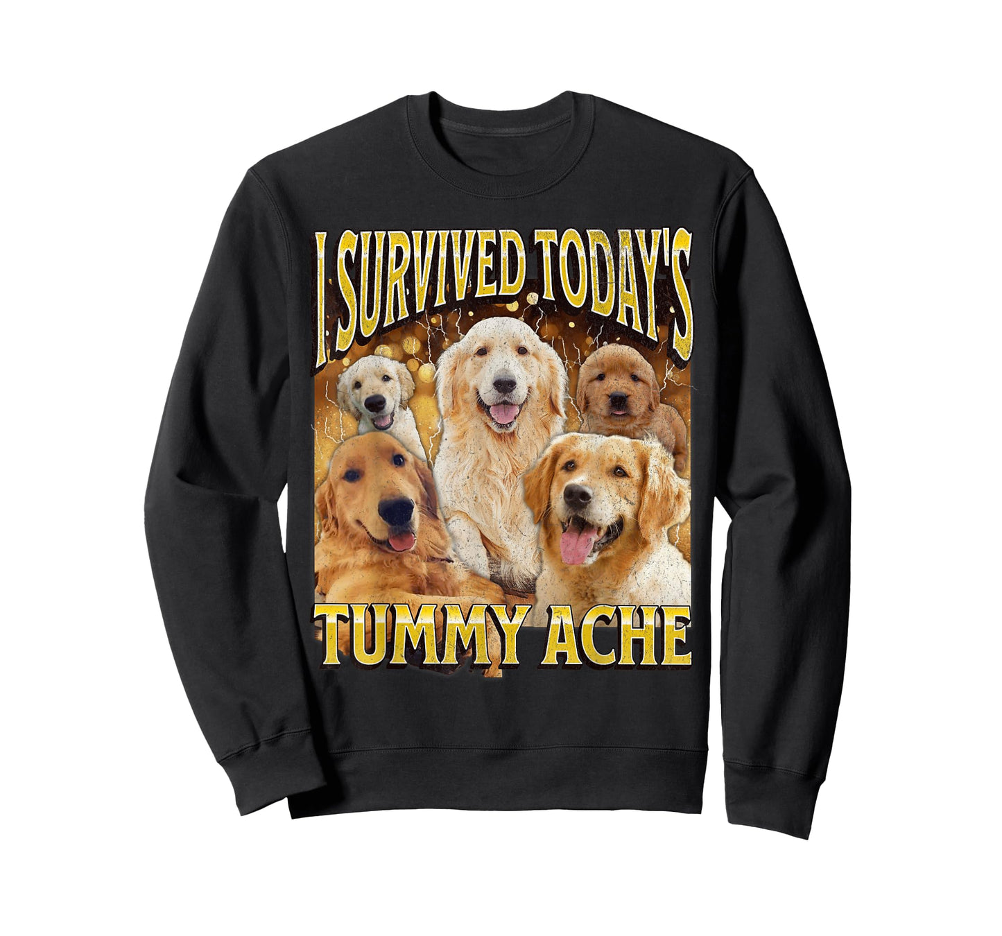 Today's Tummy Ache Funny Dog Meme Bootleg Graphic T-Shirt