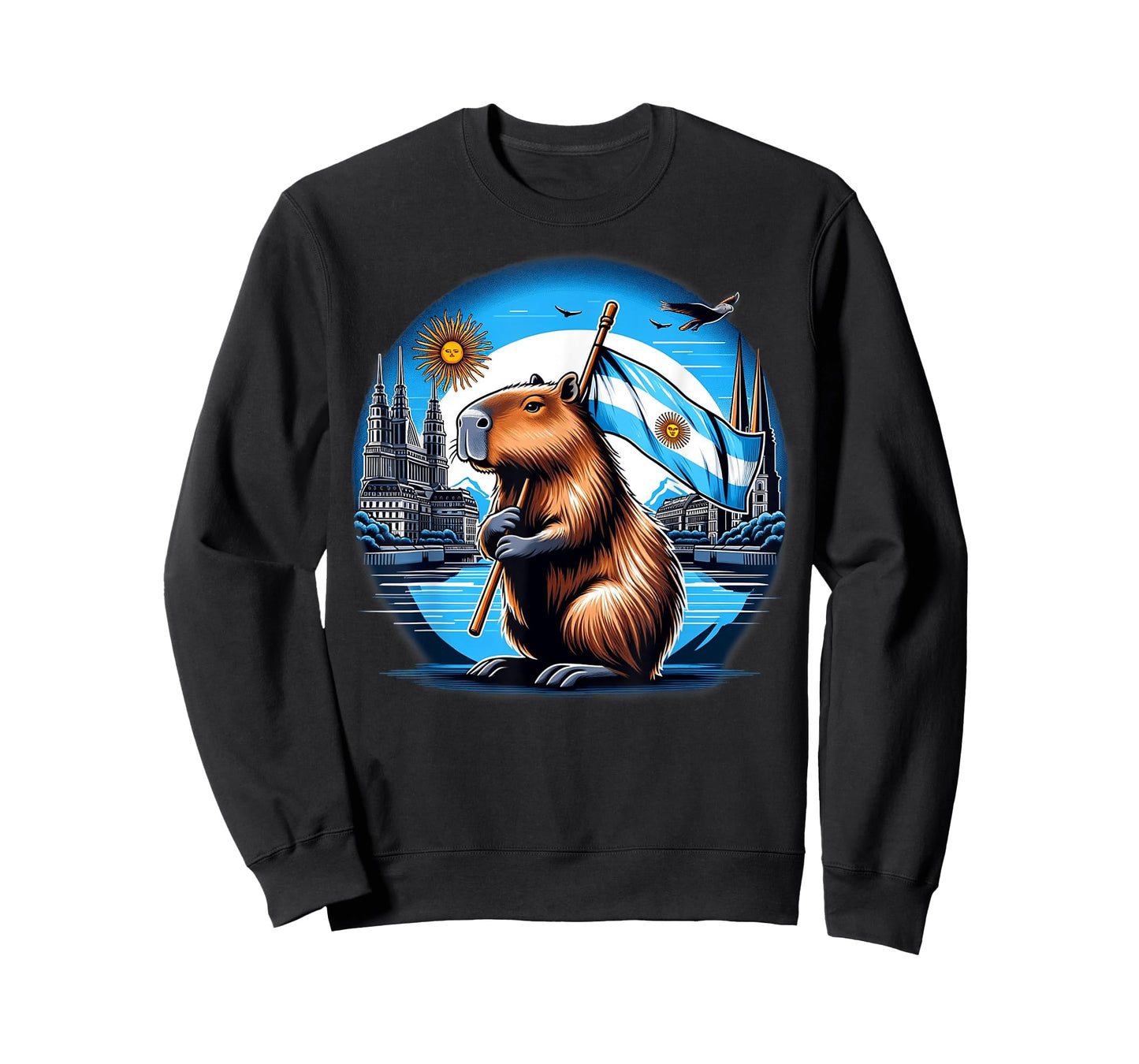 Argentina Flag Capybara - National Day Capivara T-Shirt