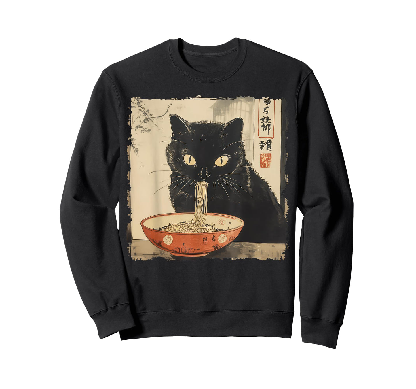 Cat Ramen Noodle Japanese Art Anime Manga Kawaii Cat T-Shirt