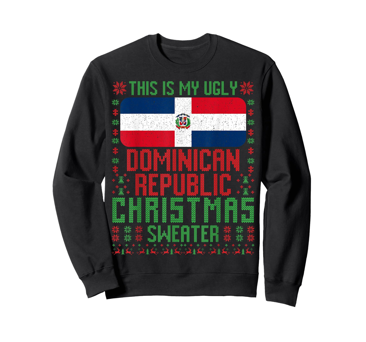 Dominican Republic Ugly Christmas Sweater T-Shirt