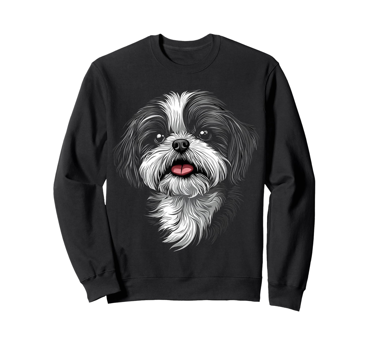 Shih Tzu Dog Motif Pet Illustration Shih Tzu T-Shirt