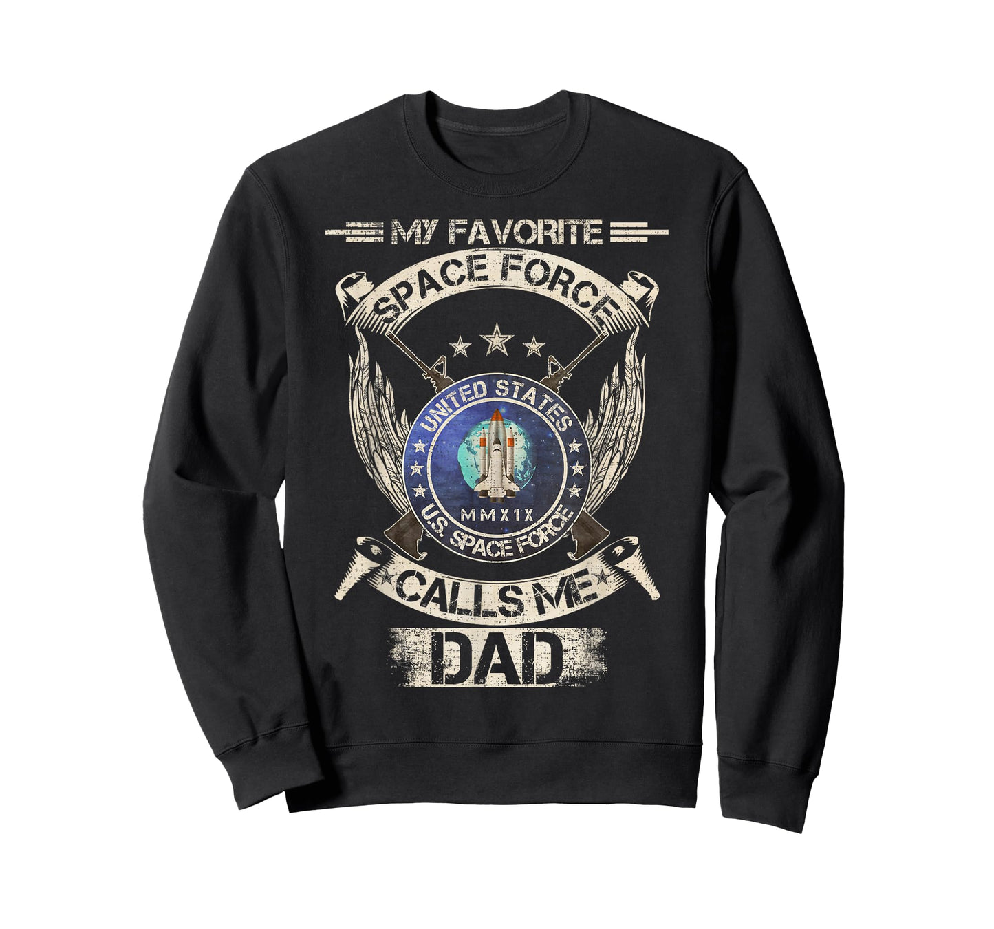 Vintage My Favorite US Space Force Veteran Calls Me Dad T-Shirt