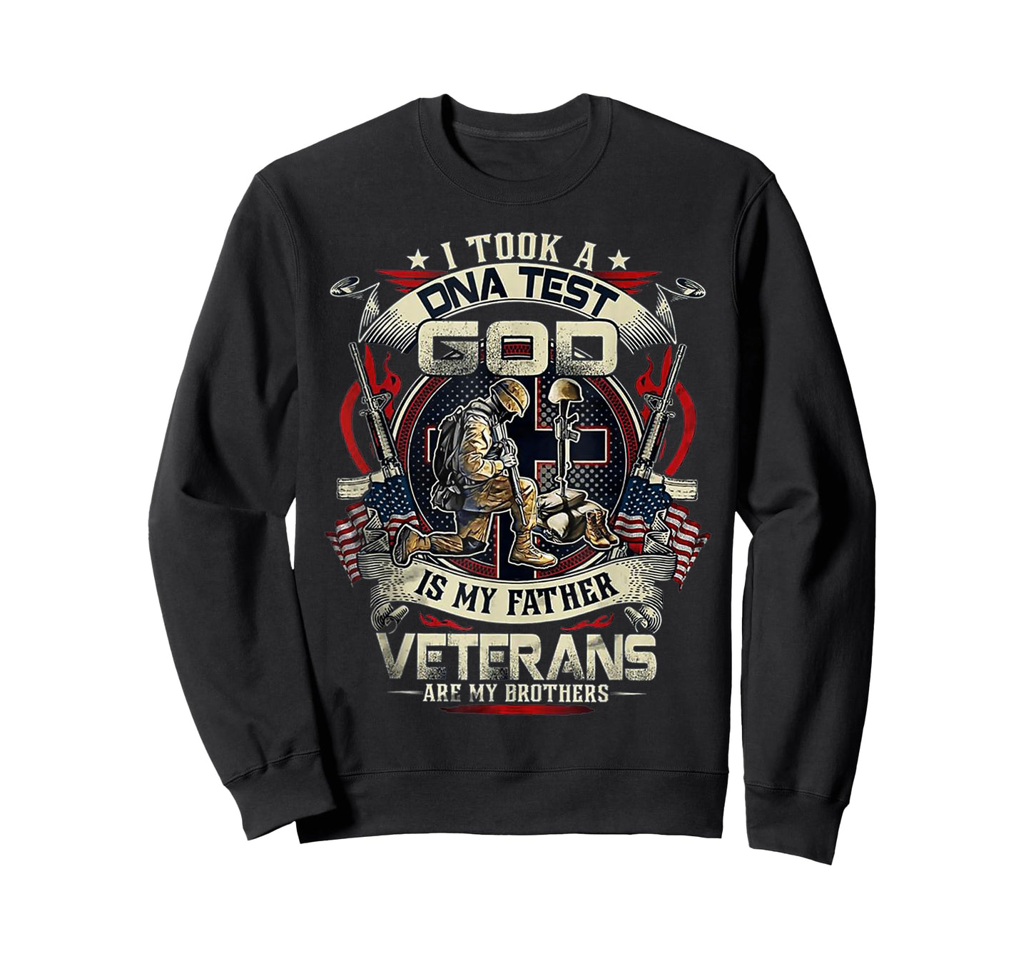 I Took A DNA Test God Is My Father Veterans Brothers T-Shirt
