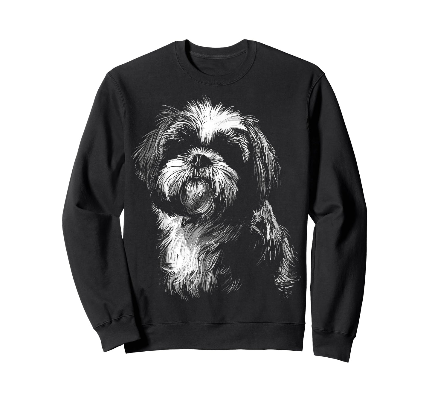 Dog Lover Cute Drawing Animal Pet Art Graphic Shih Tzu T-Shirt
