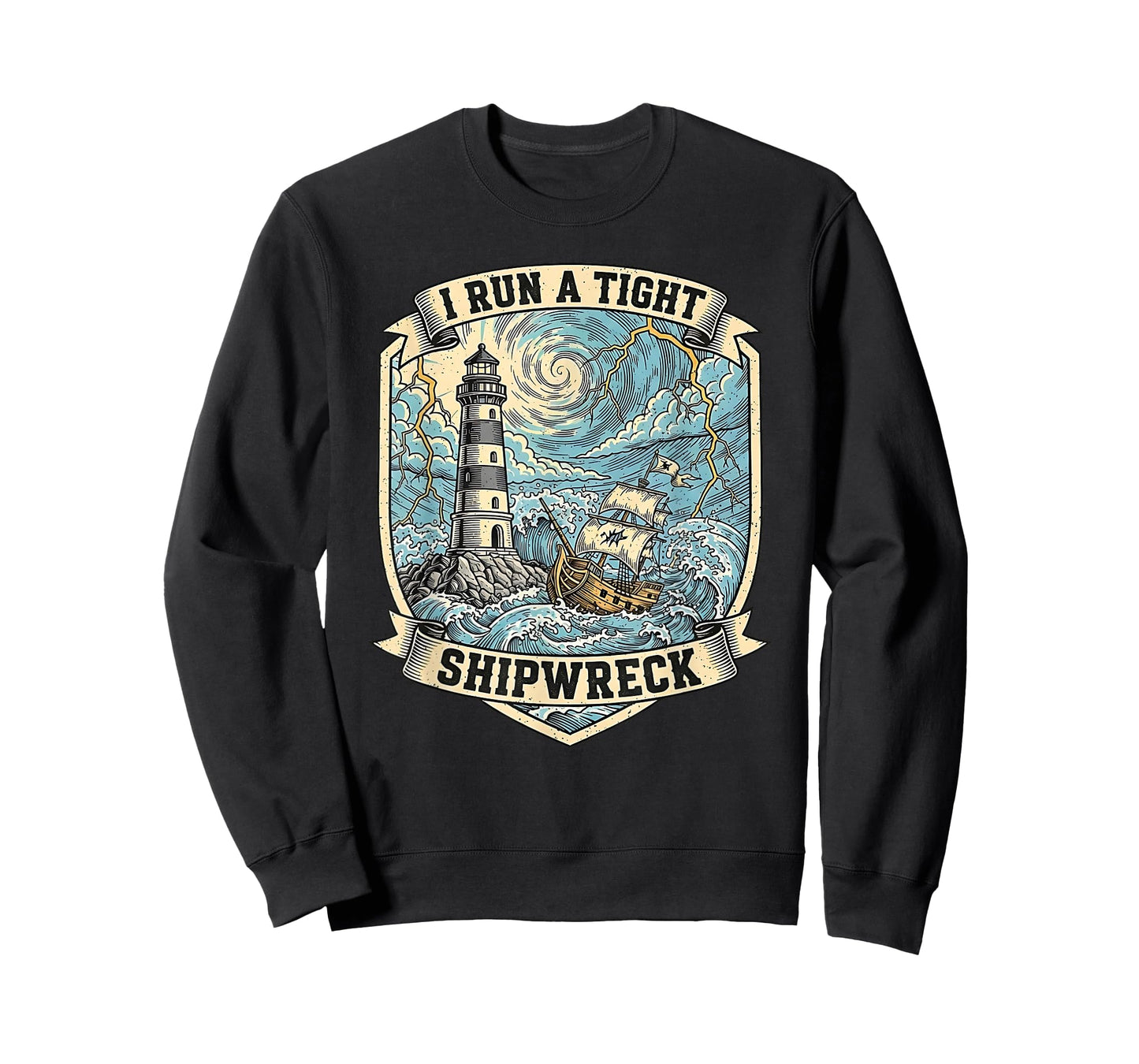 Vintage I Run a Tight Shipwreck Sarcastic Homeschool Mom T-Shirt