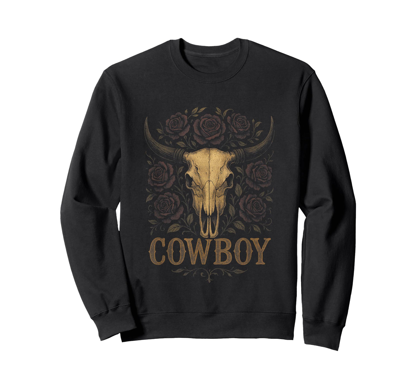 Cowboy - Skull Rodeo Western Vintage T-Shirt