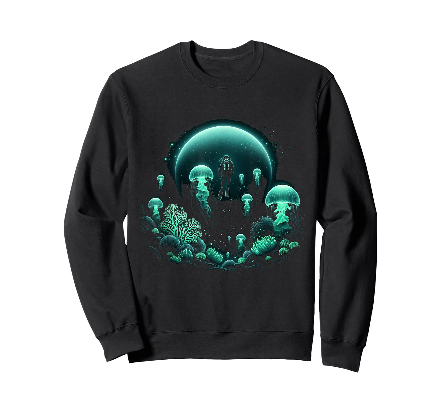 Scuba Diver and Jellyfish for Ocean Dive Trip Scuba Diving T-Shirt
