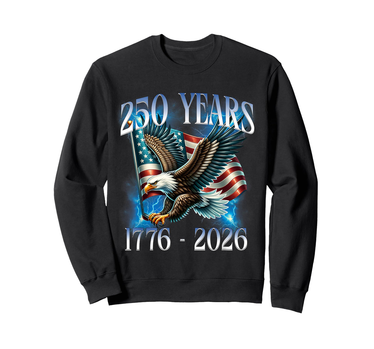 Eagle and Flag 250 Years 1776-2026 250th Birthday T-Shirt