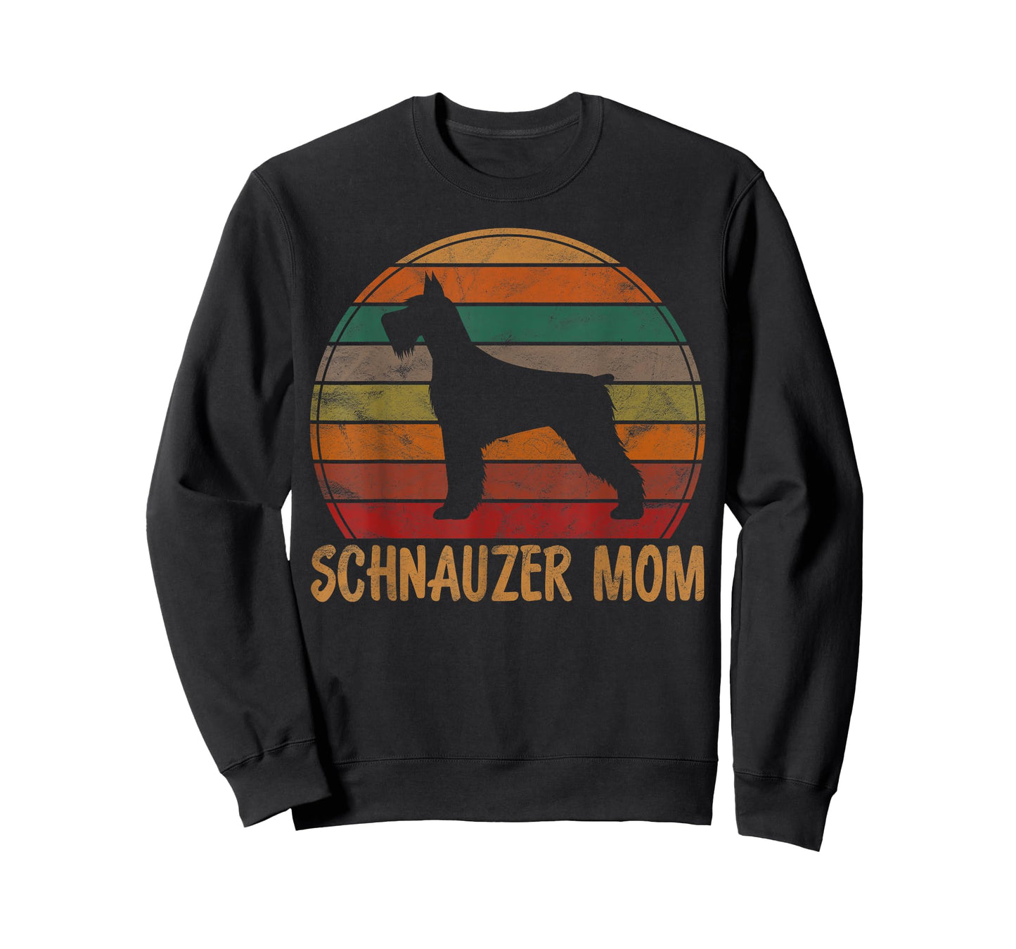 Retro Schnauzer Mom Gift Standard Giant Dog Mother Pet Mama T-Shirt