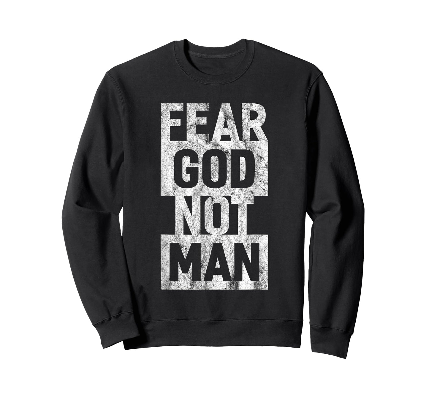 Fear God Not Man Cool Christian Funny Vintage T-Shirt