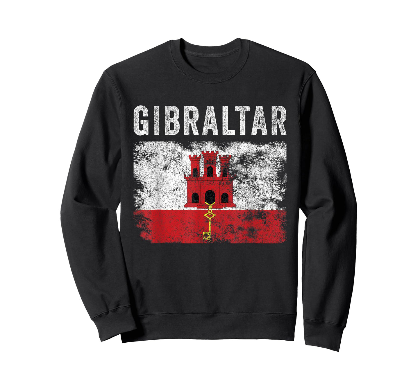 Gibraltar Flag Distressed - Men Women - Gibraltarian Flag T-Shirt