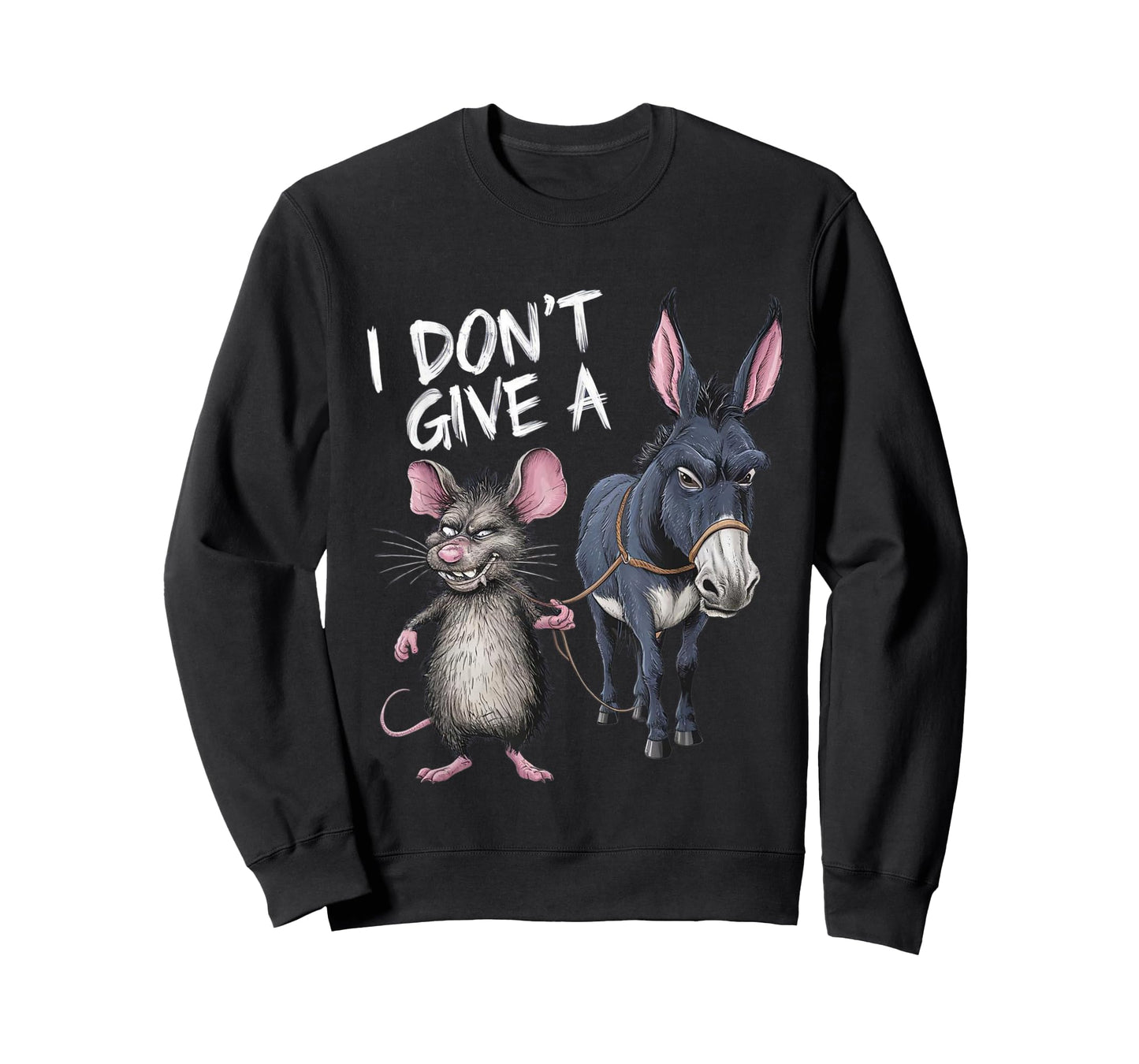 I Don't Give a Rats Ass Mouse & Donkey Funny T-Shirt