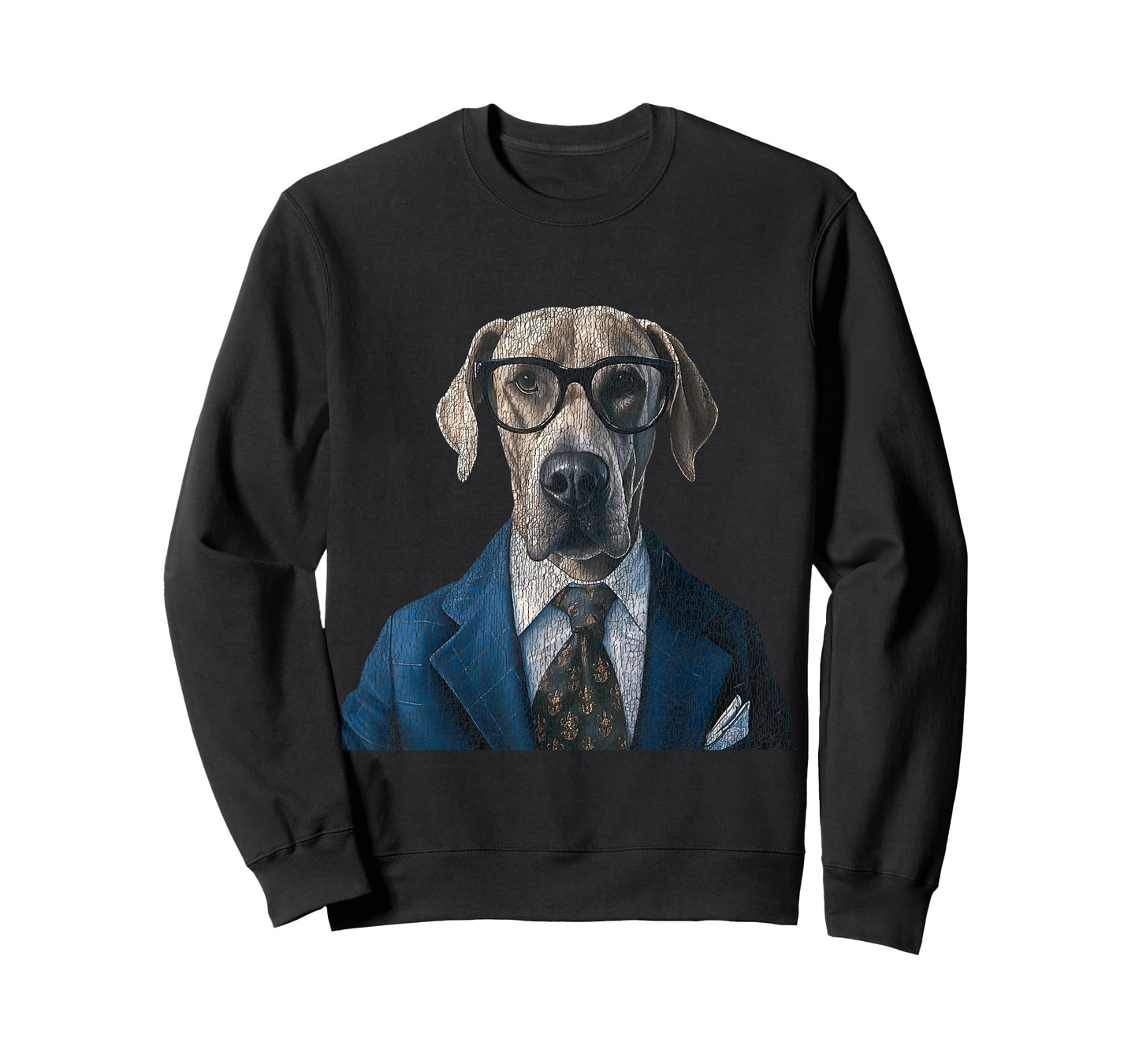 A Dog Wearing Glasses and a Suit Graphic For Pet Owner T-Shirt for Men Women Kids