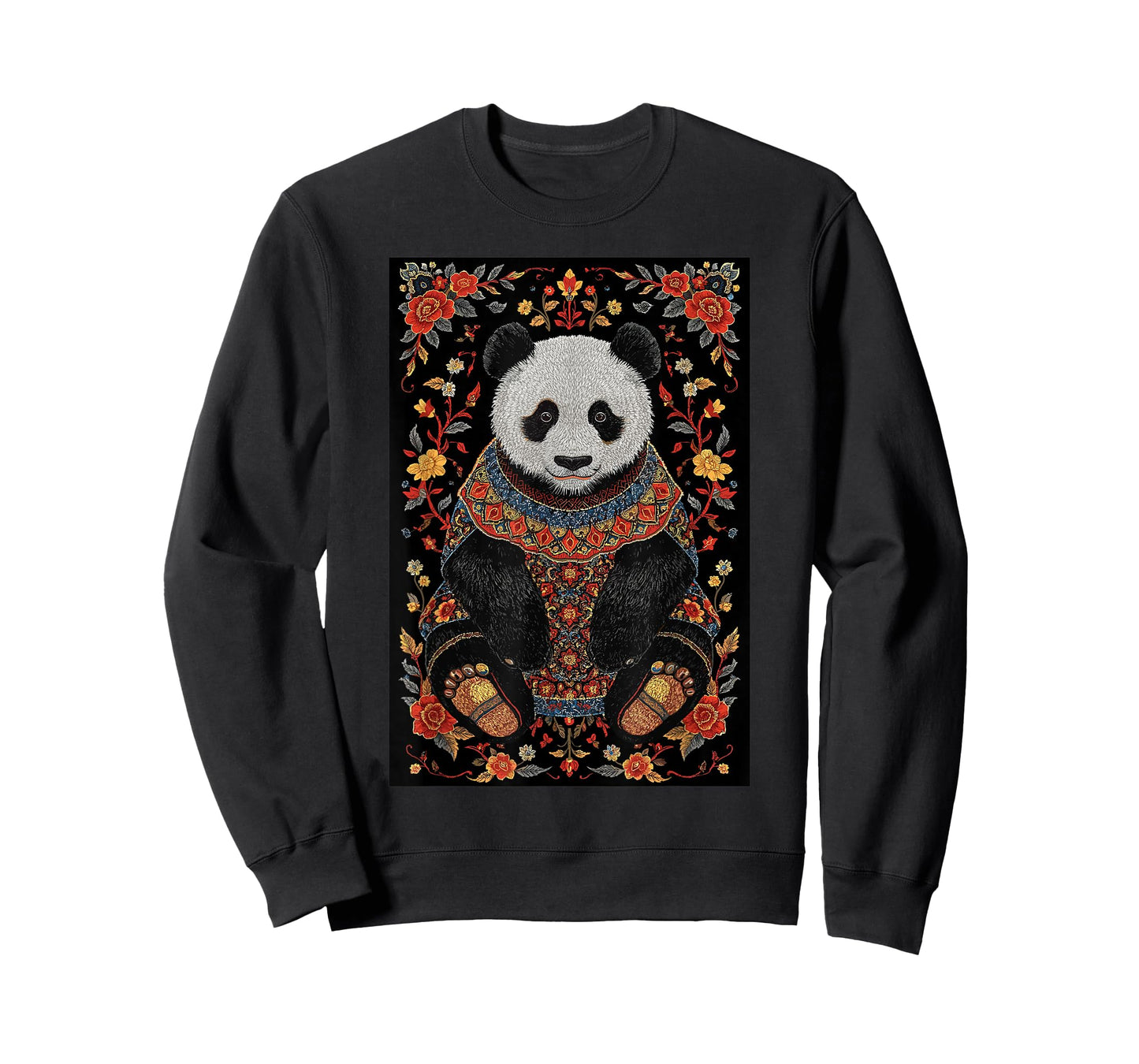 Panda Bear Royal Fantasy Animal Folklore Tapestry T-Shirt