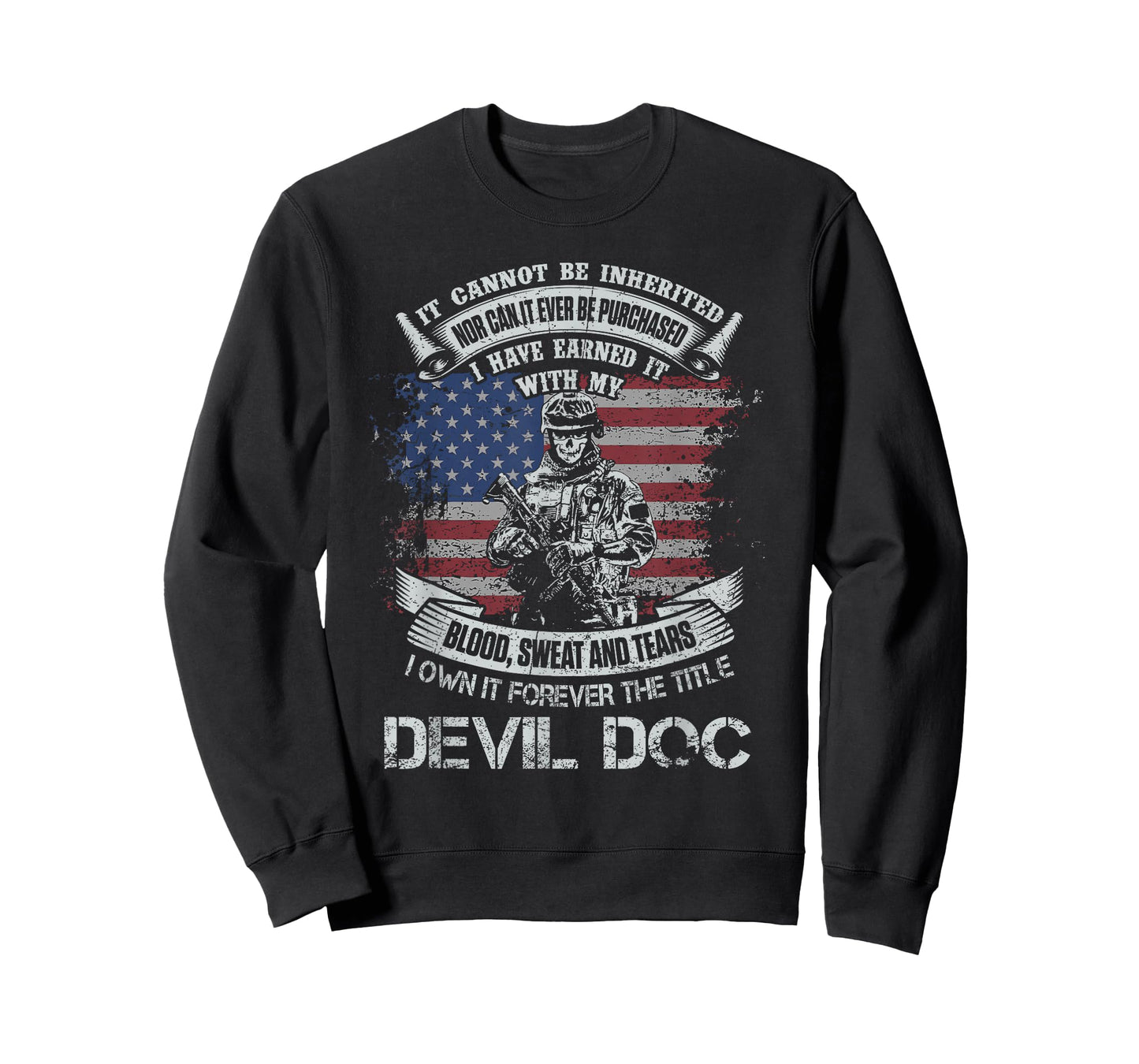 Own Forever The Title Devil Doc Flag US Corpsman Military T-Shirt