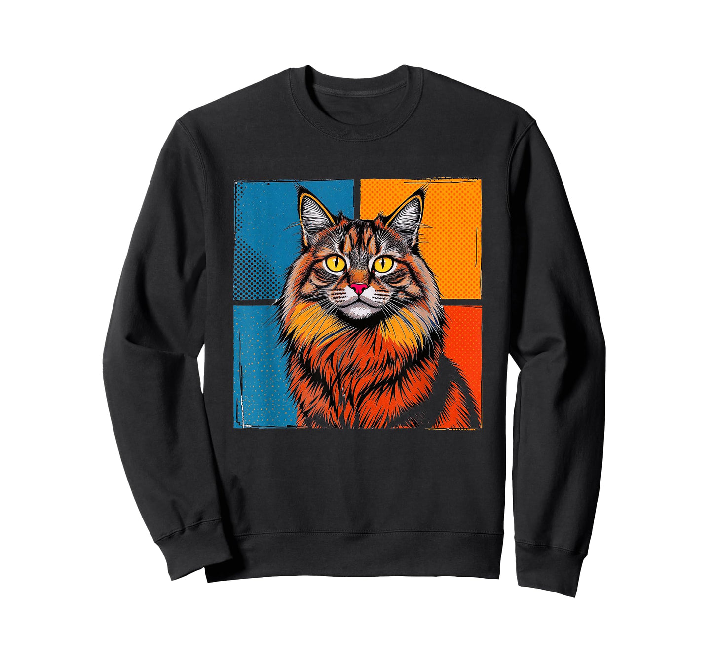 Norwegian Forest Cat Pop Art Funny for Cat Owners and Lovers T-Shirt