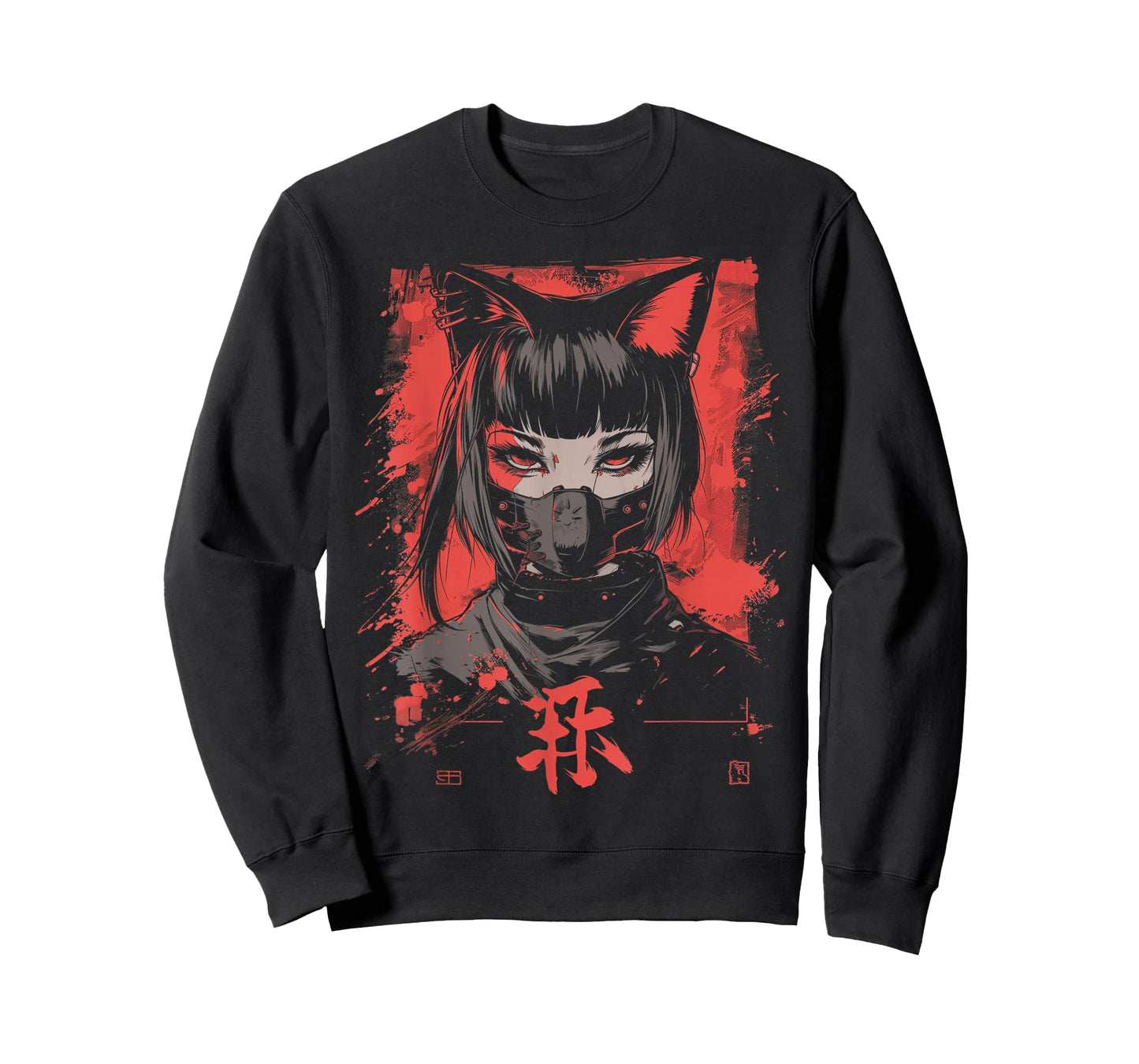 Anime Manga Punk Neko Cat Girl | Cyberpunk Japanese Harajuku T-Shirt