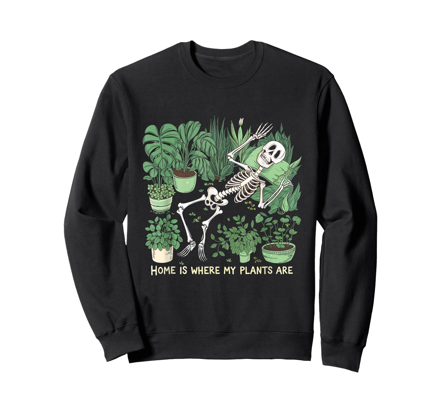 Where My Plants Are Plant Lover Skeleton T-Shirt