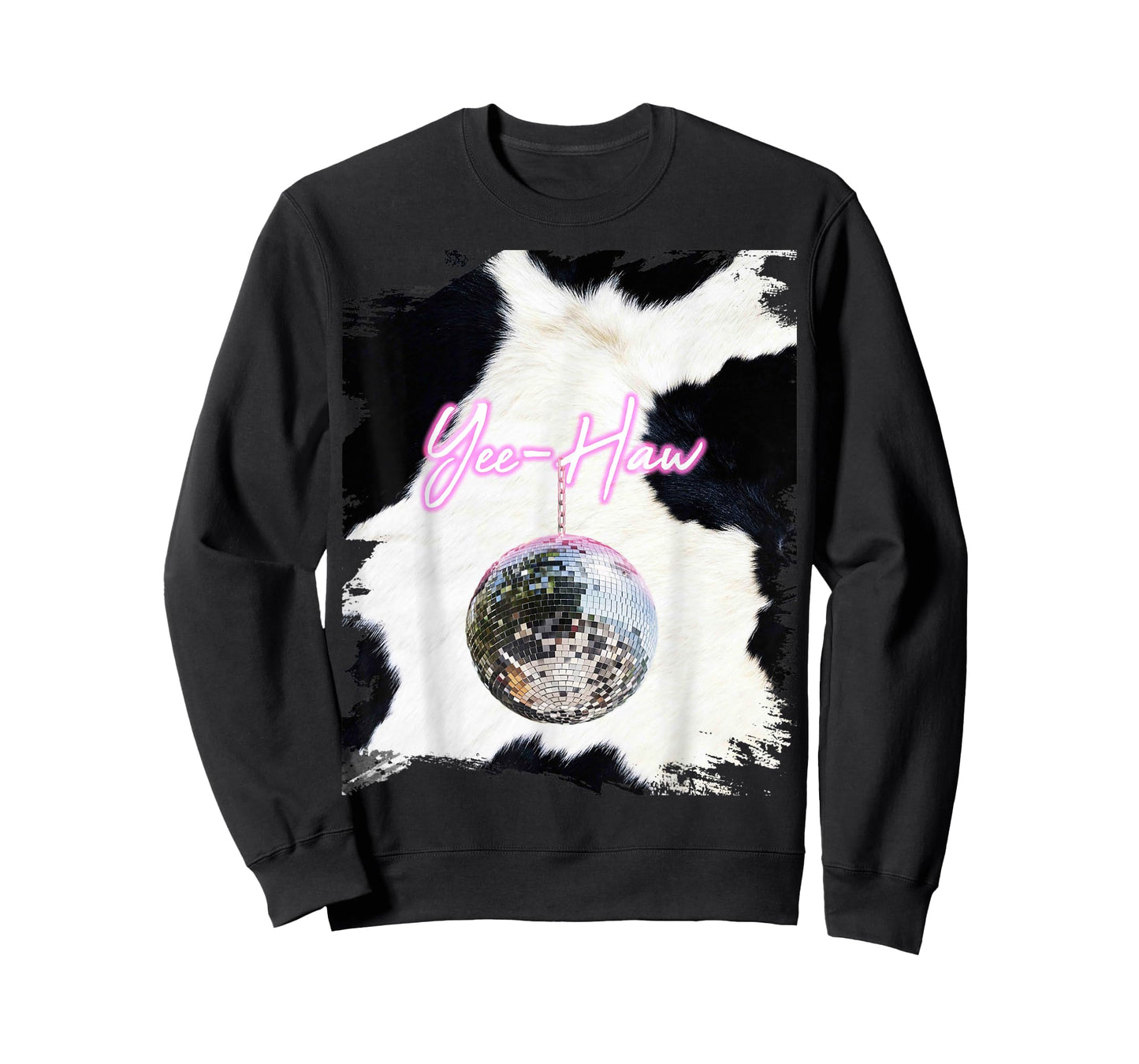 Pink Cowgirl Disco Ball Cowboy Yee-Haw T-Shirt