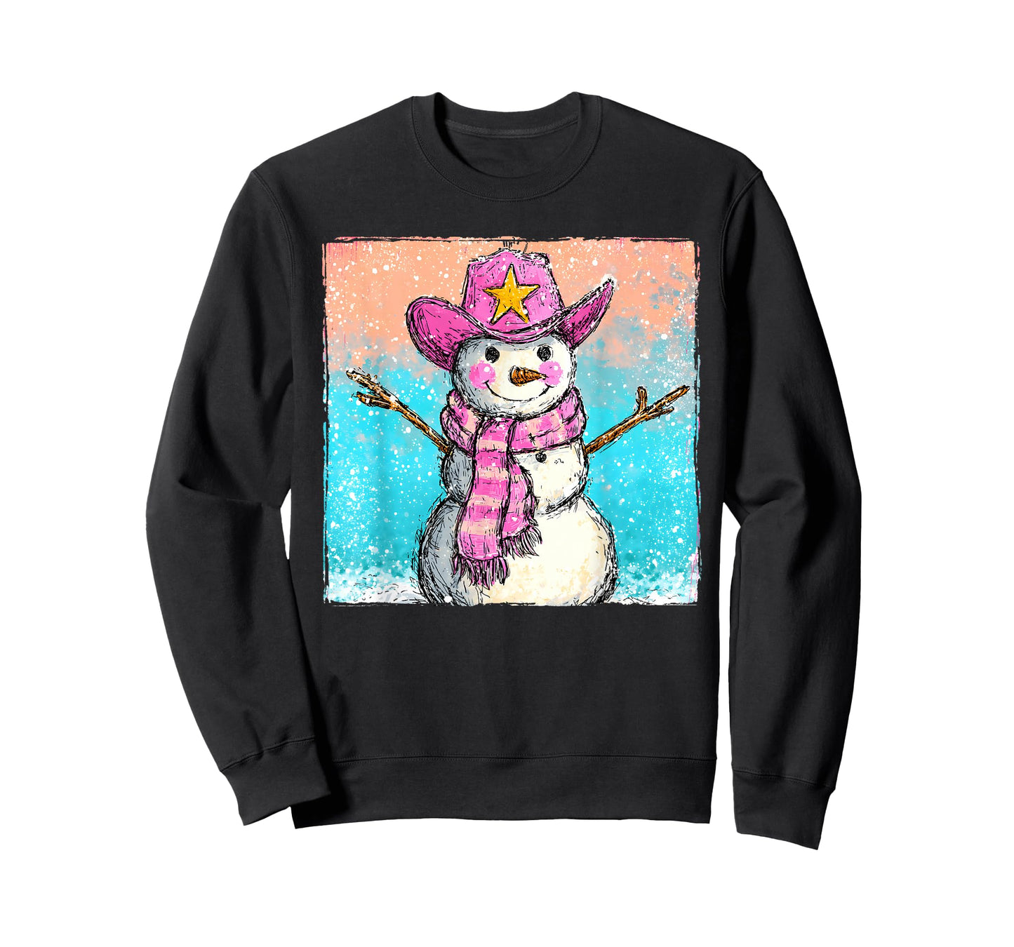 Howdy Snowman Cowboy Western Christmas Men Women Kids T-Shirt
