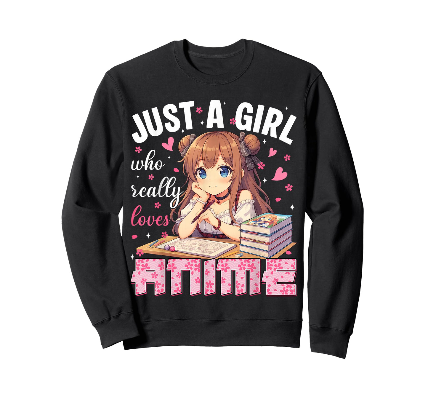 Just A Girl Who Really Loves Anime Heart Apparel Japanese T-Shirt