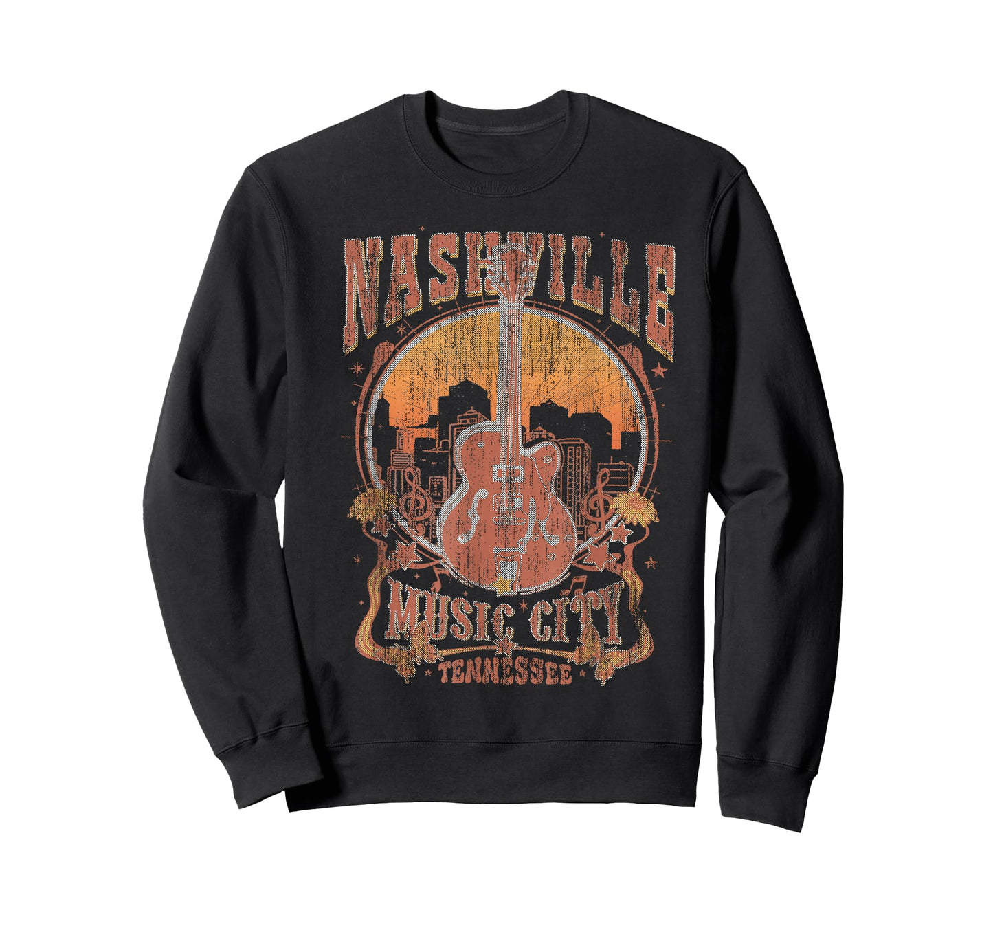 Nashville Tennessee Guitar Country Music City Guitarist Gift T-Shirt