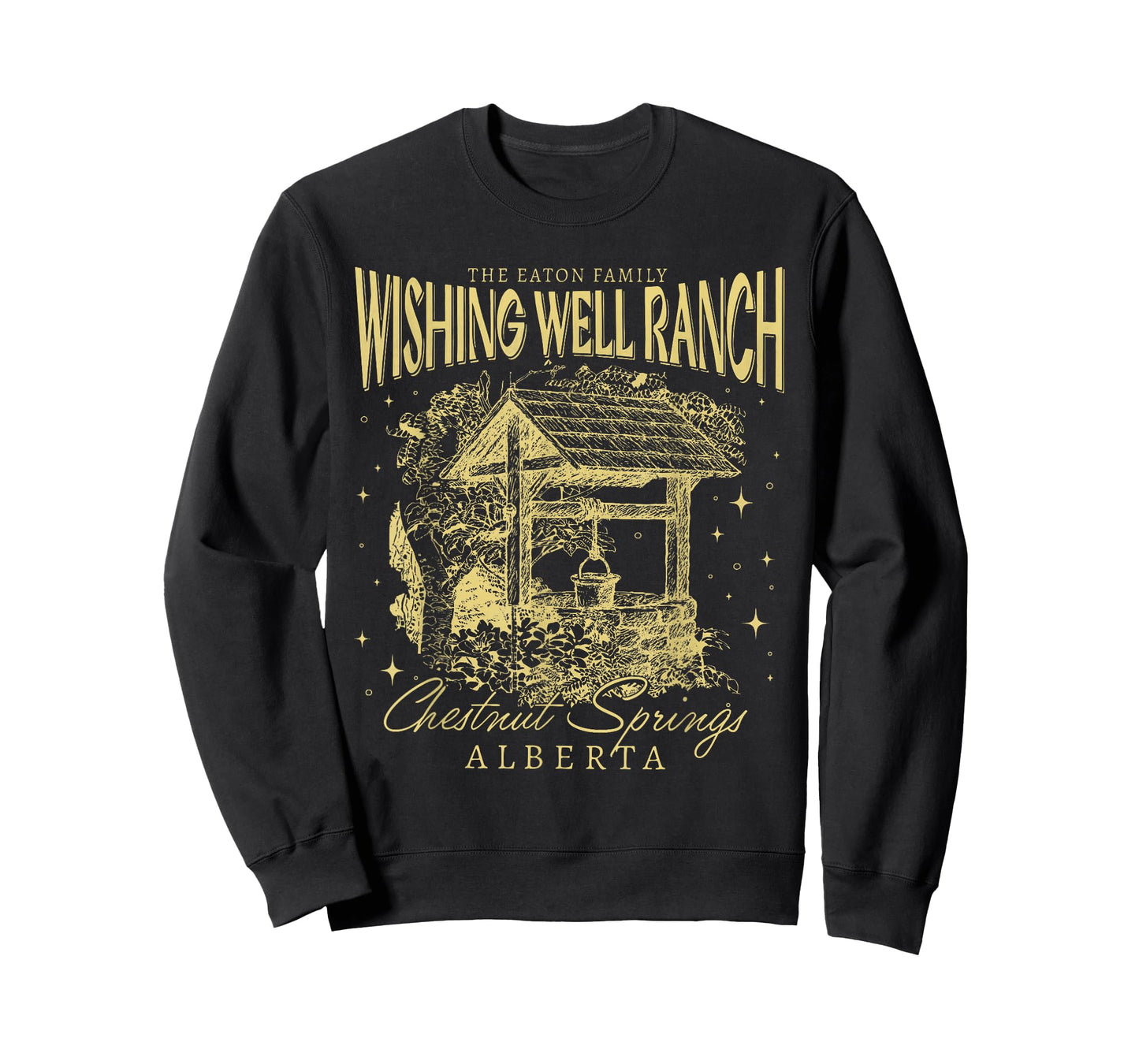 Rustic Wishing Well Ranch Alberta Vintage Drawing T-Shirt