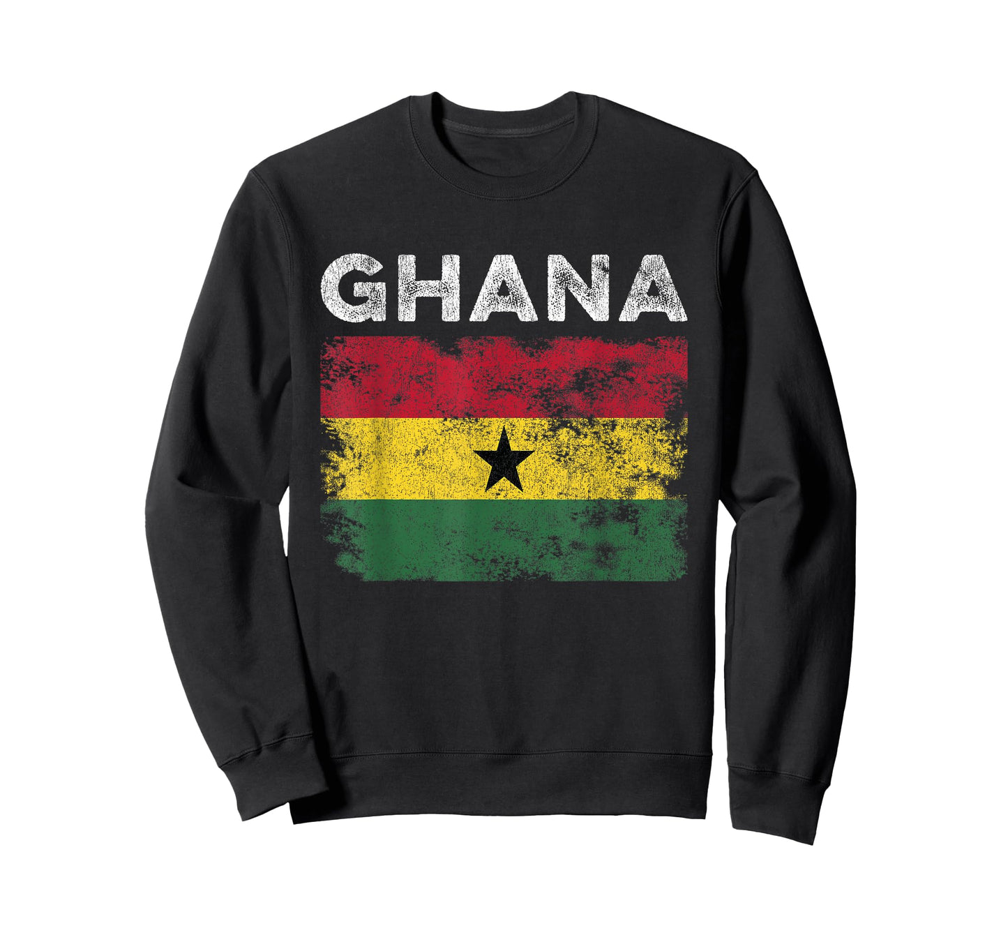 Ghana Flag Distressed - Men Women Kids - Ghanaian Flag T-Shirt
