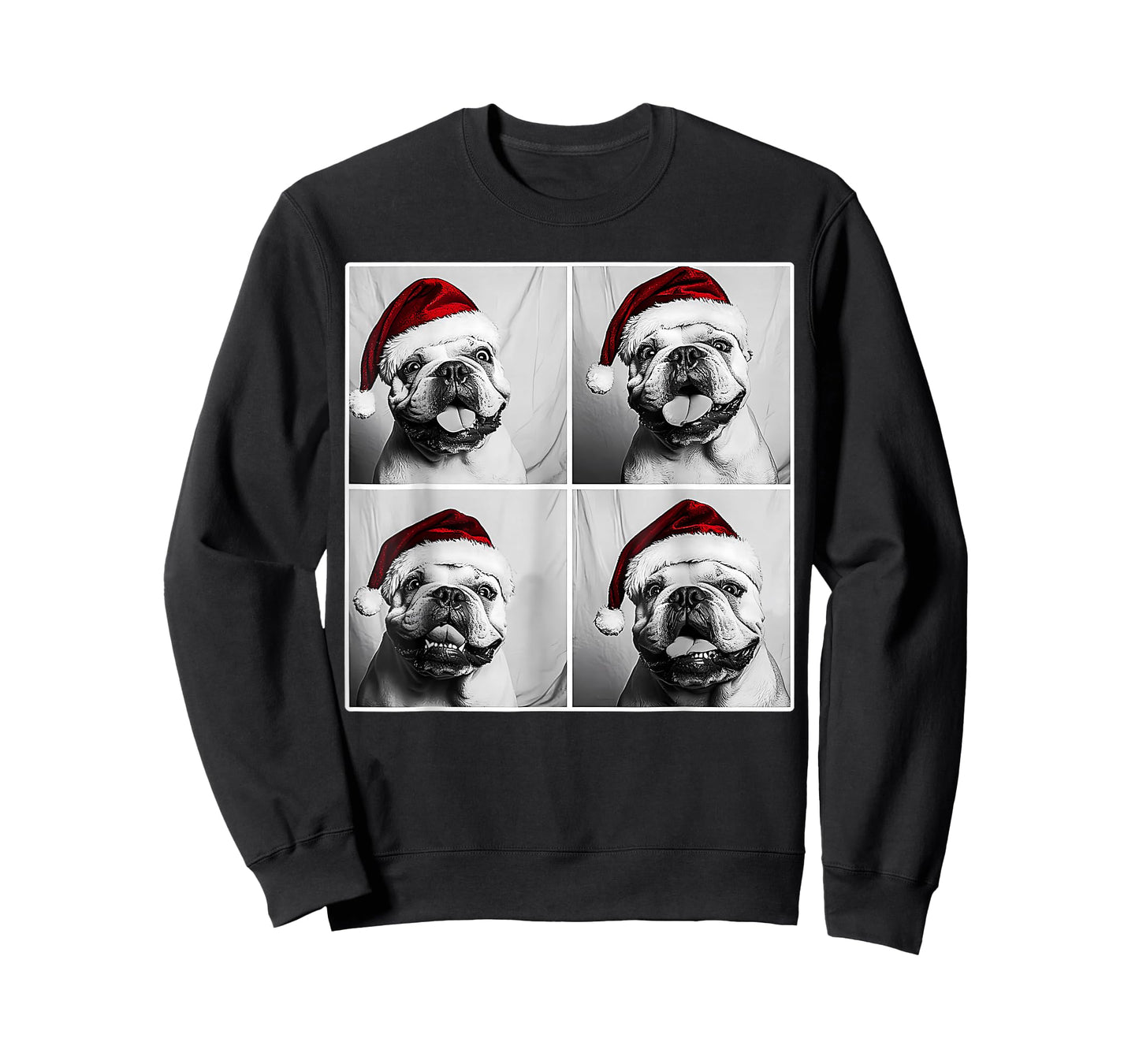 Funny Dog Selfie Shirt Christmas Selfie Xmas Bulldog Meme T-Shirt