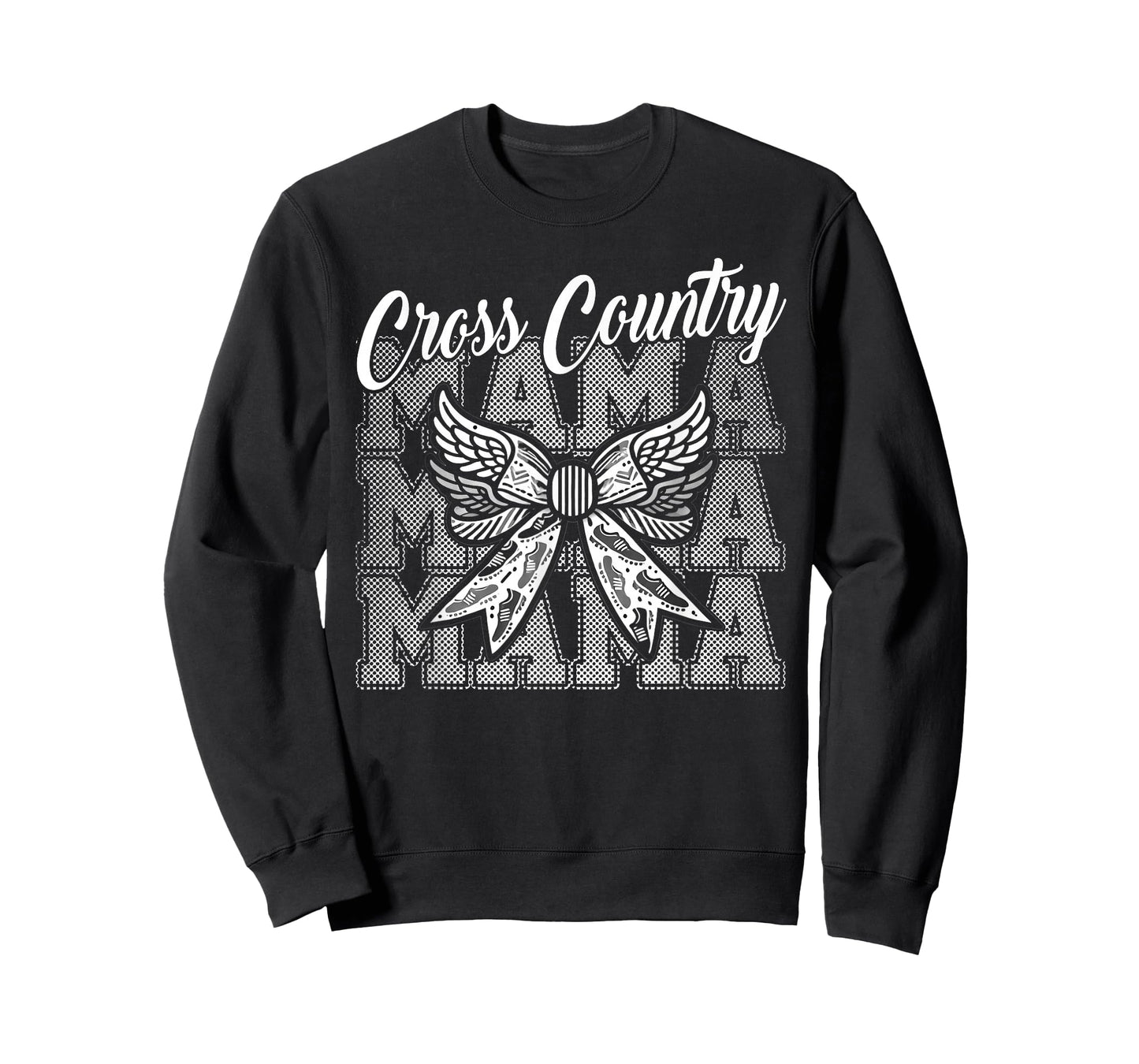 Cross Country Mama with Bow for Women Mother of Runner T-Shirt