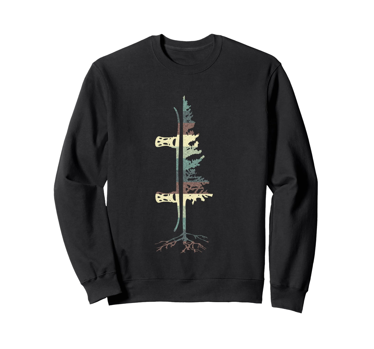 Vintage Pine Snowboard Tshirt Snowboarding Gift Tee Shirt Long Sleeve T-Shirt