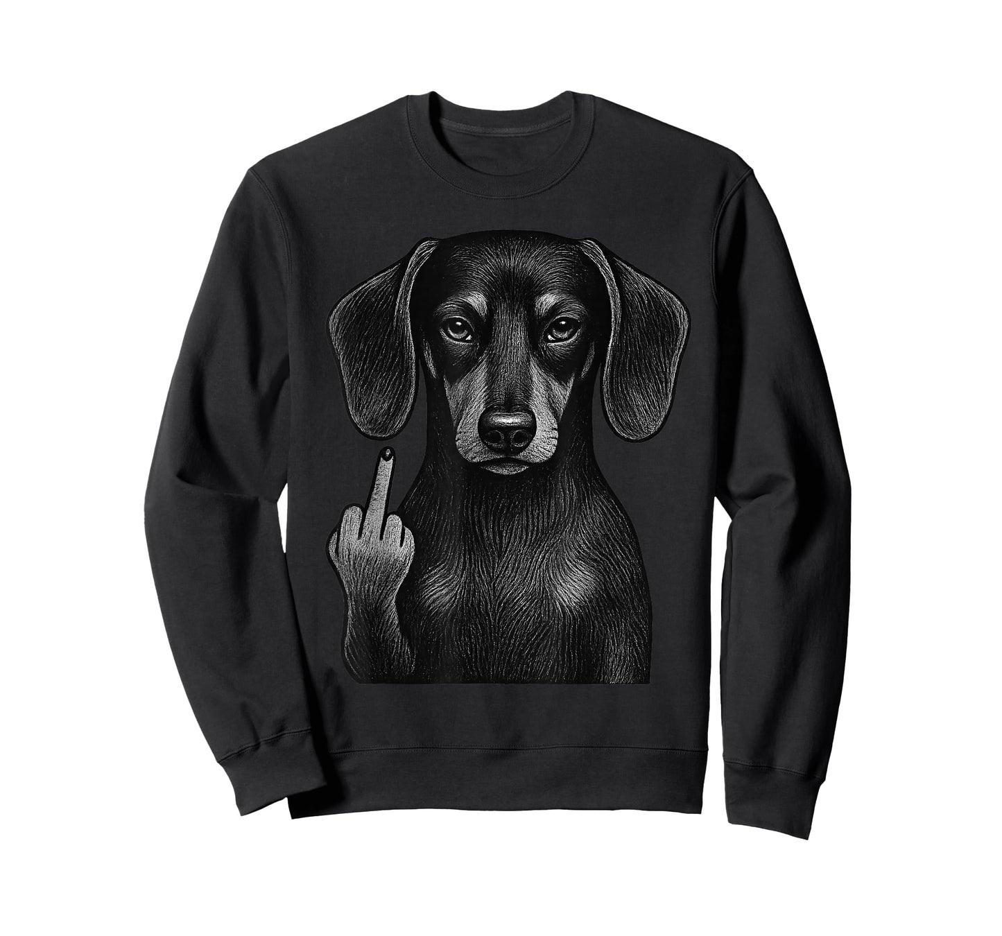 Dachshund Middle Finger Sarcastic Dog Lover T-Shirt