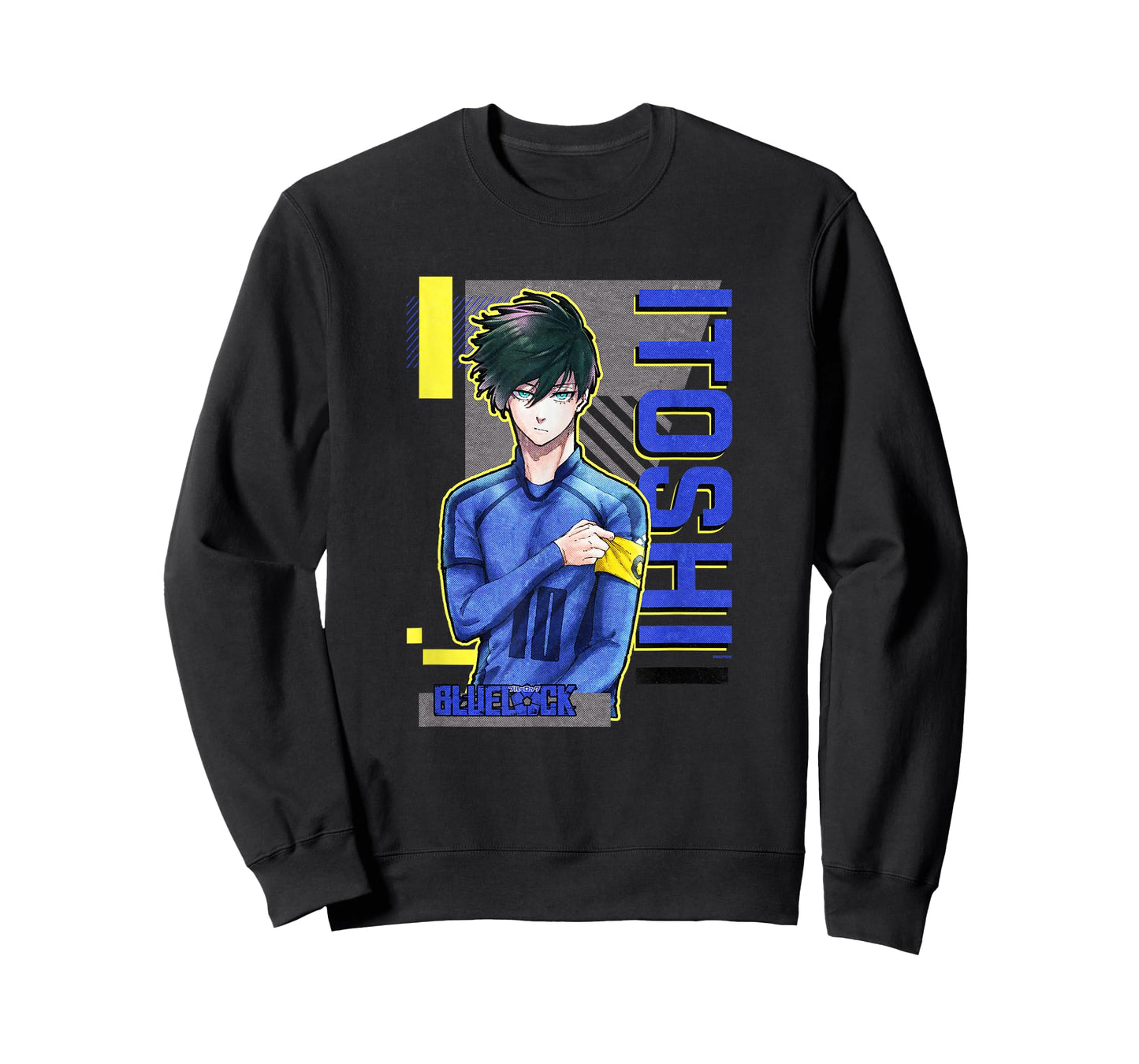 Blue Lock Rin Itoshi The Captain Big Chest Neon Portrait T-Shirt