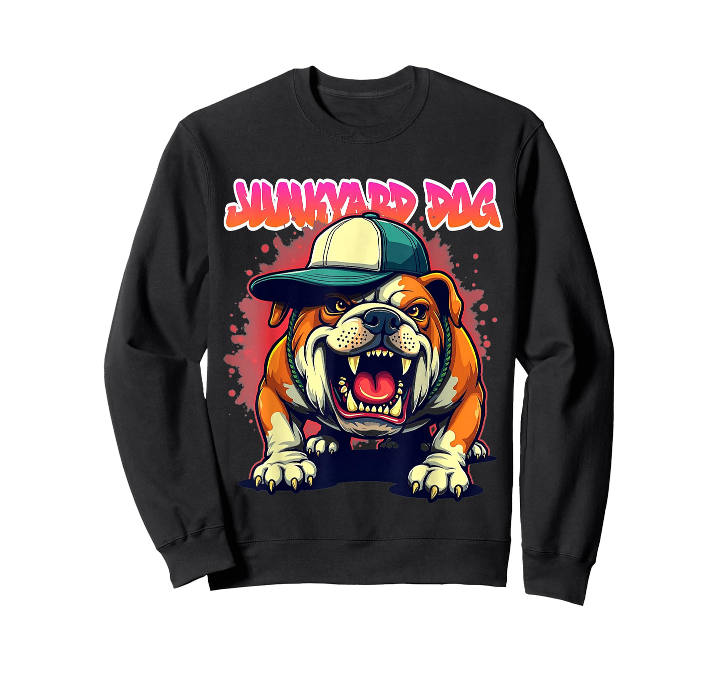 Junkyard Dog Bulldog Hip Hop Urban Streetwear Graffiti T-Shirt