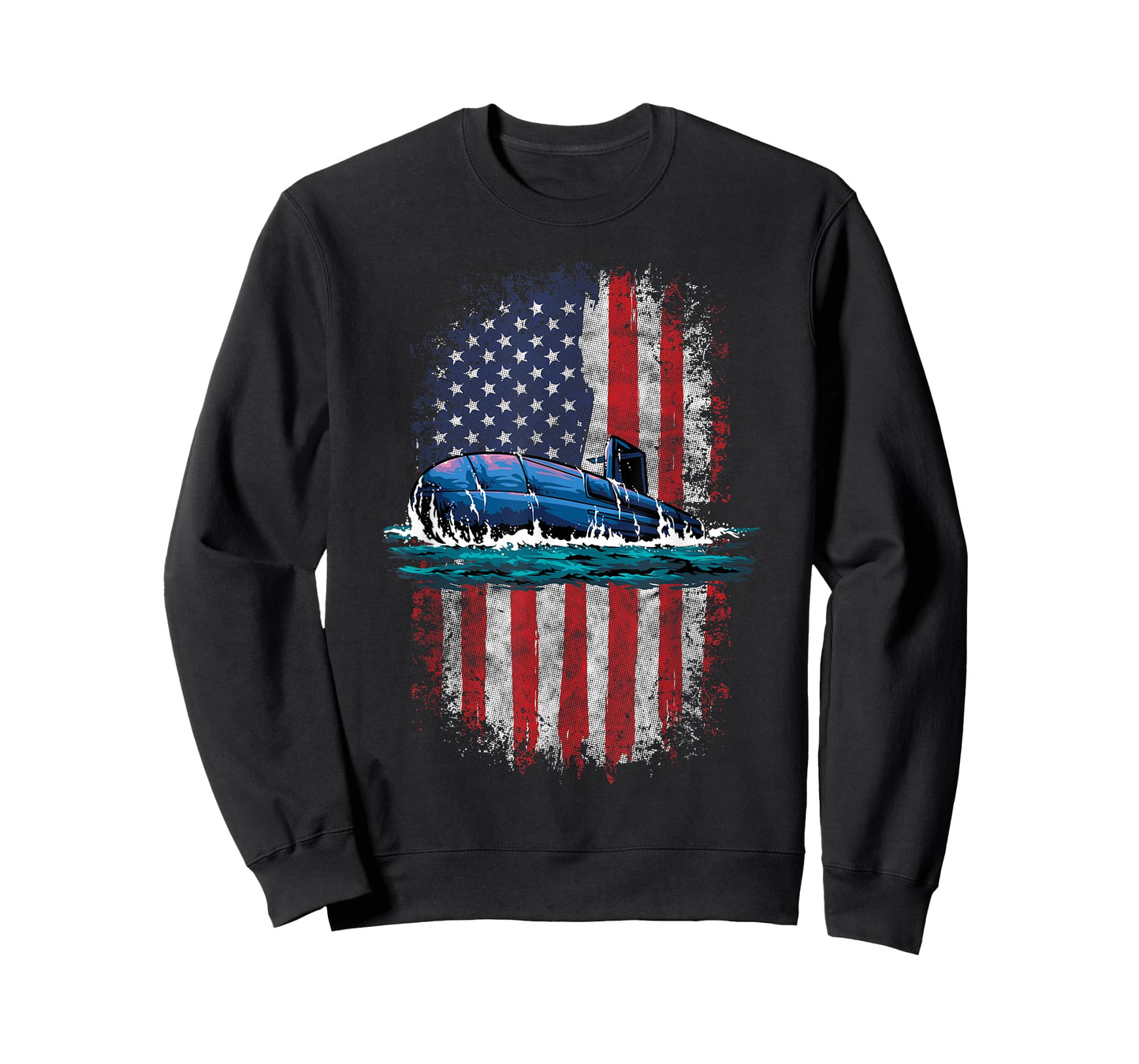 Submarine Veteran American Flag Patriotic Submariner T-Shirt