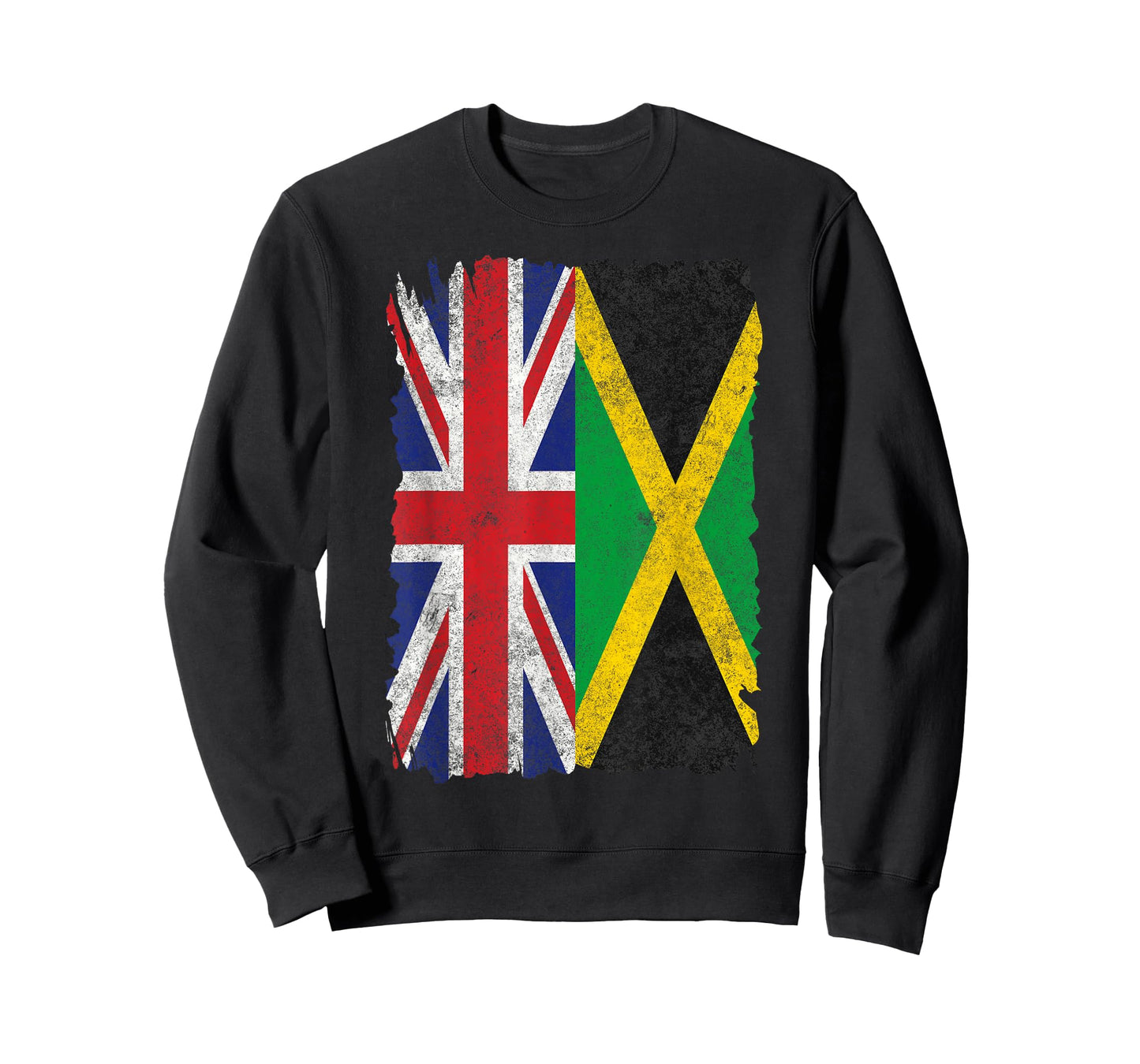 Half Britain And Jamaican British UK Jamaica Flag Men Women T-Shirt