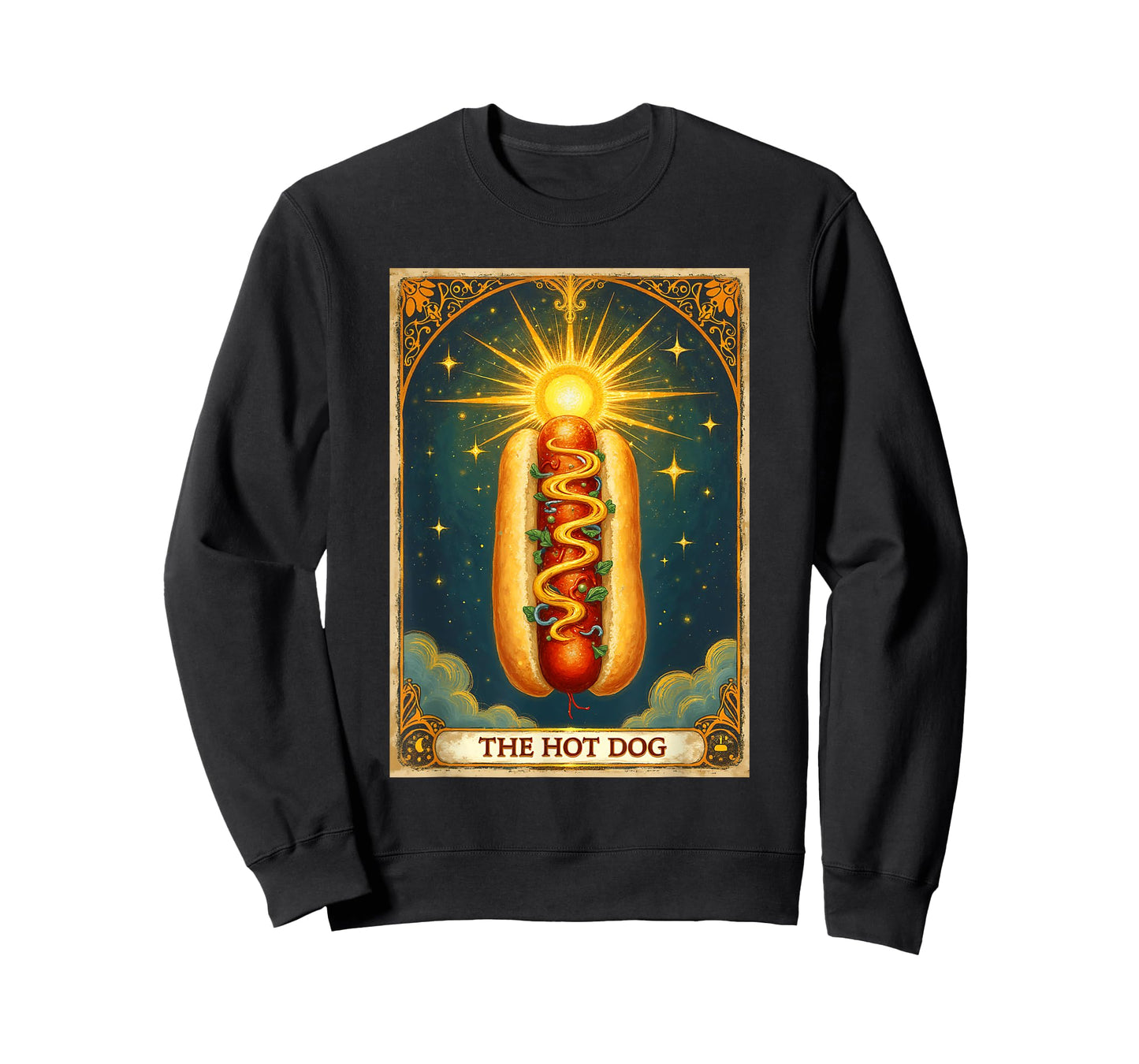 Hot Dog Bun Foodie Fast Food Lover The Hot Dog Tarot Card T-Shirt