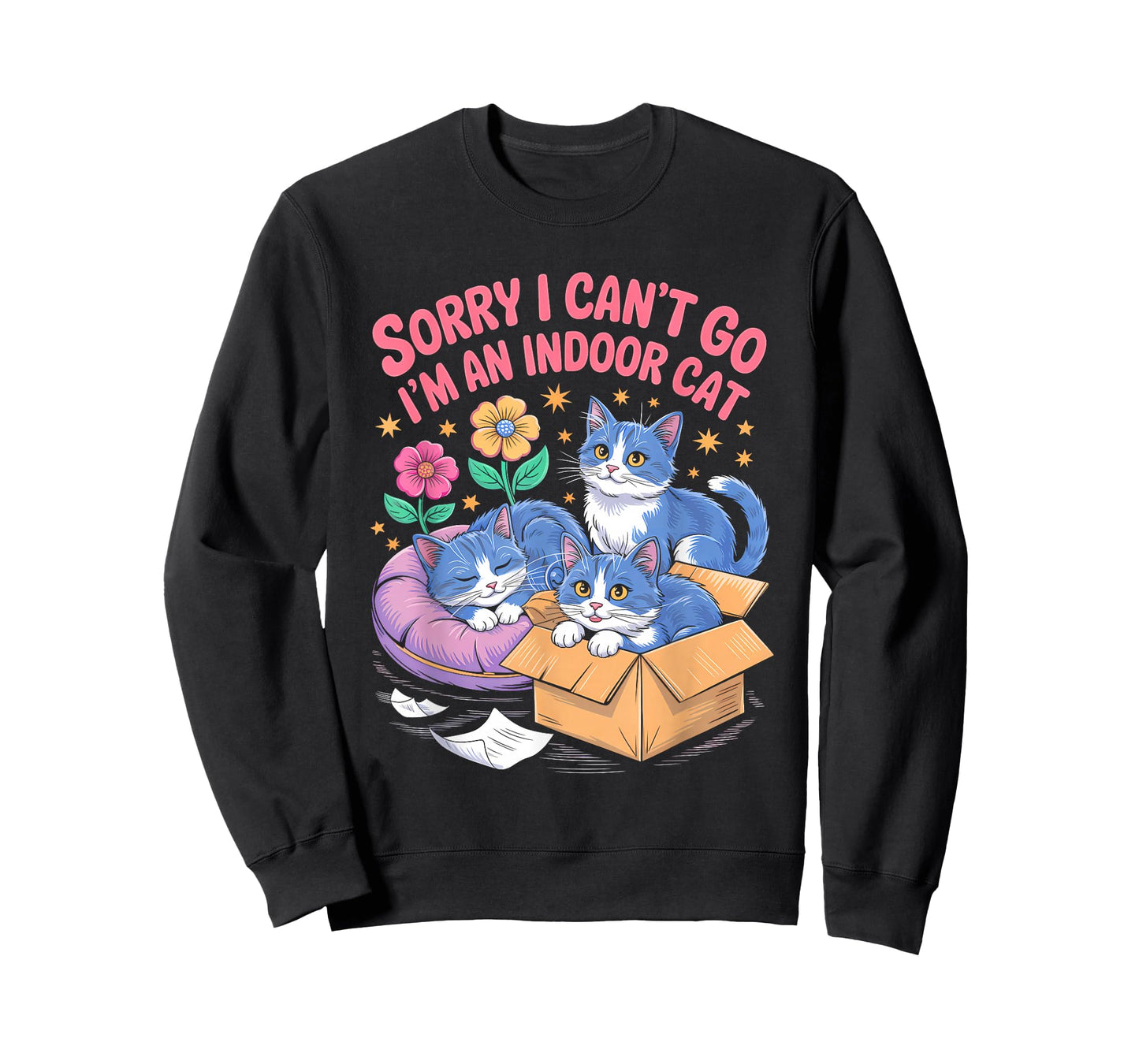 Sorry I Cant Go Im an Indoor Cat Cat Owners Introverts T-Shirt
