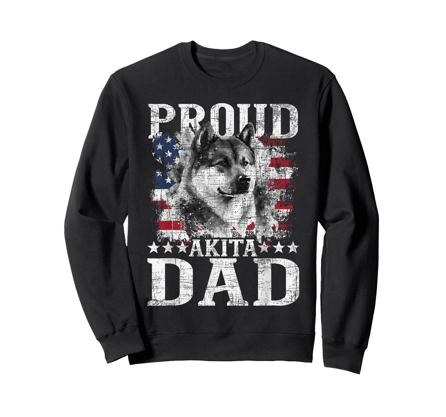 Proud Akita Dad - Patriotic Father's Day Canine Dog Lover T-Shirt for Women Kids Men
