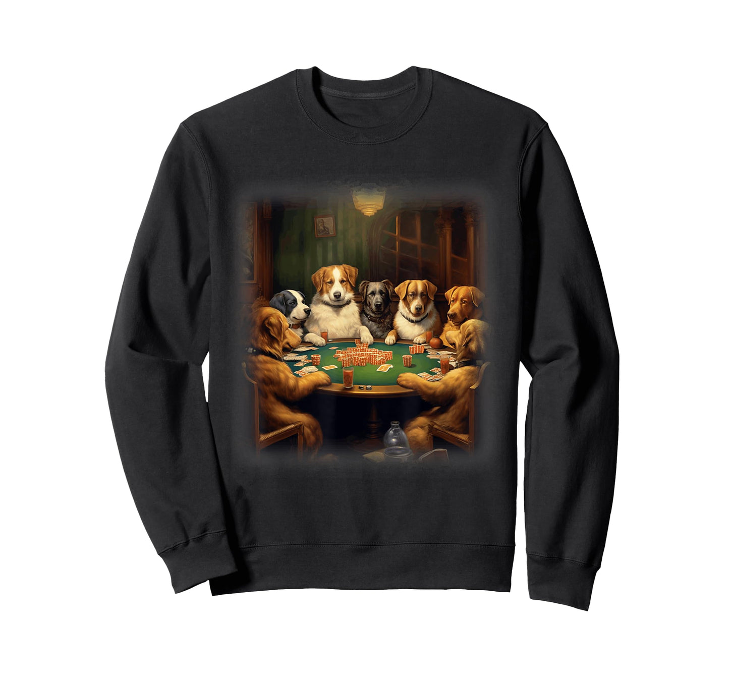 Dogs Playing Poker | A Friend in Need | Funny Dog Lover Art Men Women T-Shirt