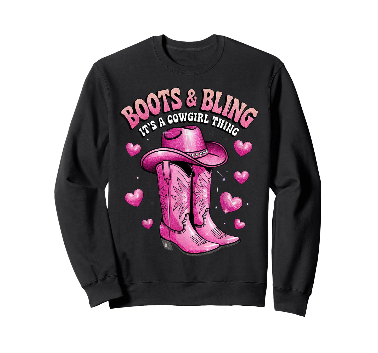 Boots and Bling its a Cowgirl Thing Rodeo Love Country Girls T-Shirt