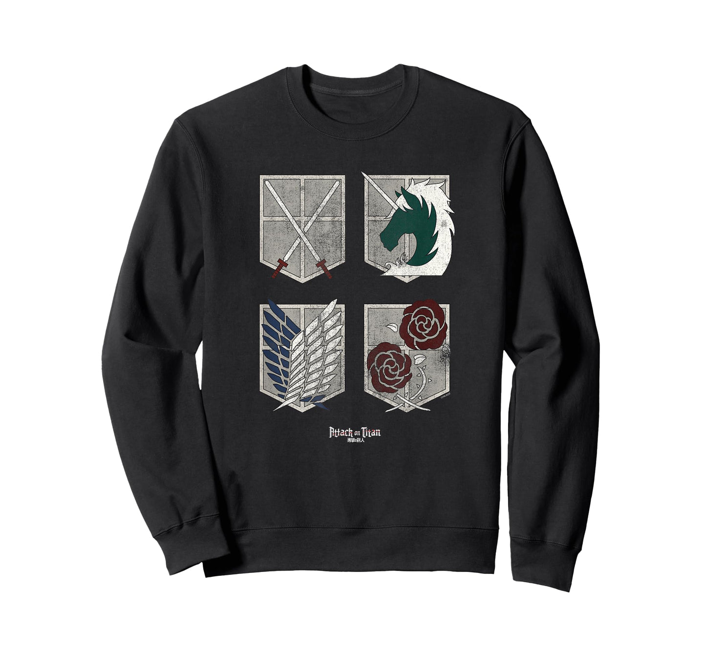 Attack on Titan Four Shields Trainee Military Corps Garrison T-Shirt