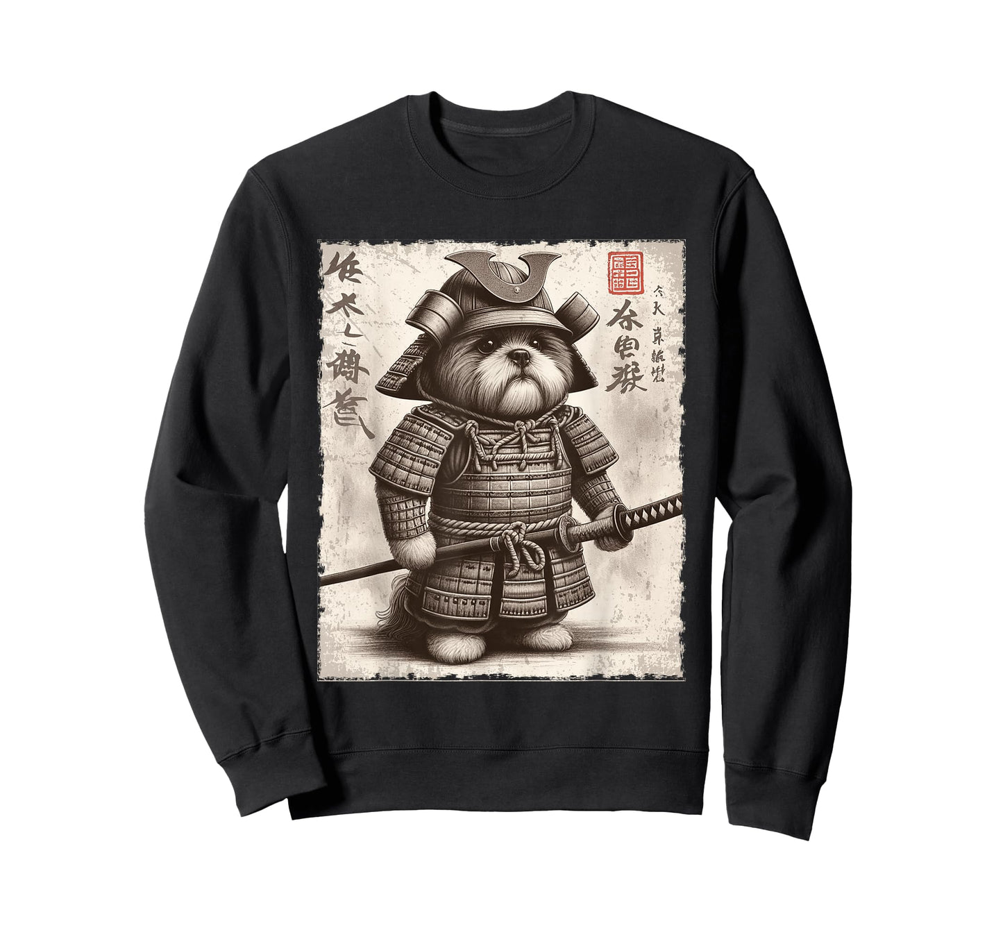Funny Shih Tzu Dog Samurai T-Shirt