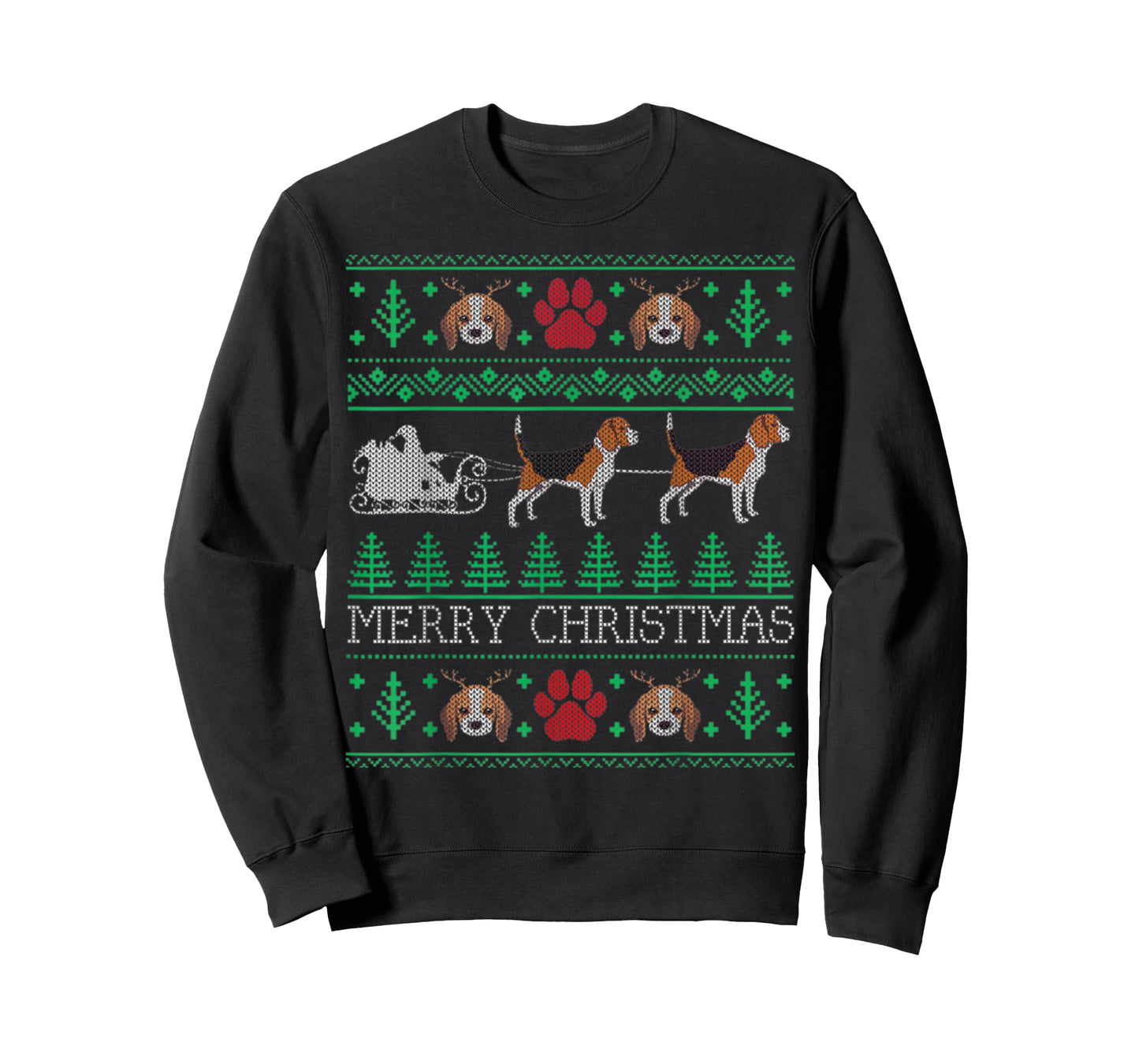 Funny Dog Beagle Ugly Christmas Sweaters Men Women T-Shirt