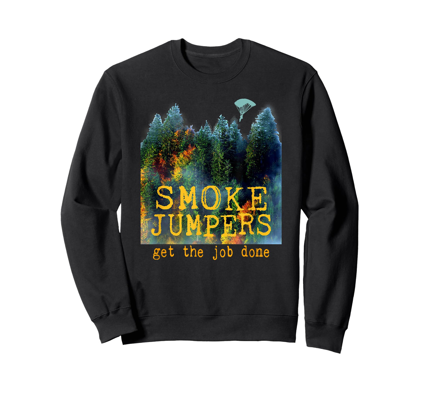 Wildland Firefighter Smokejumpers Thin Red Line Forest Fire T-Shirt