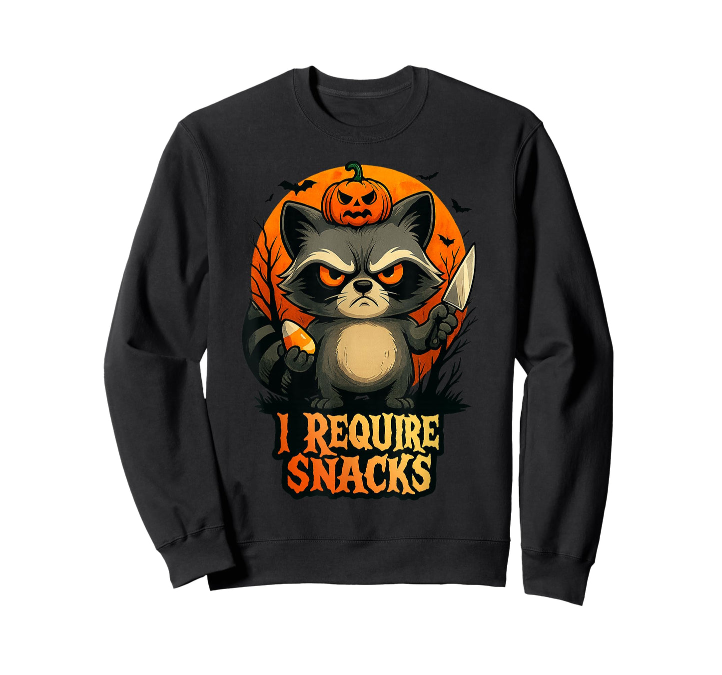 I Require Snacks Funny Raccoon Lovers Halloween Costume T-Shirt