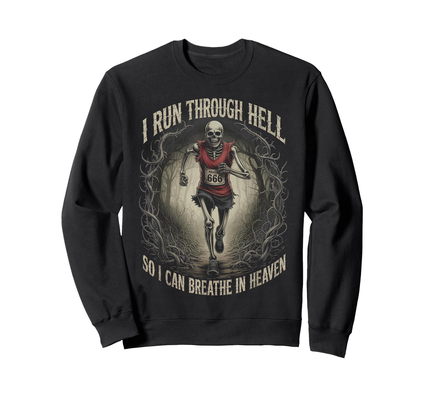 Cross Country Running Motivation Skeleton Halloween T-Shirt